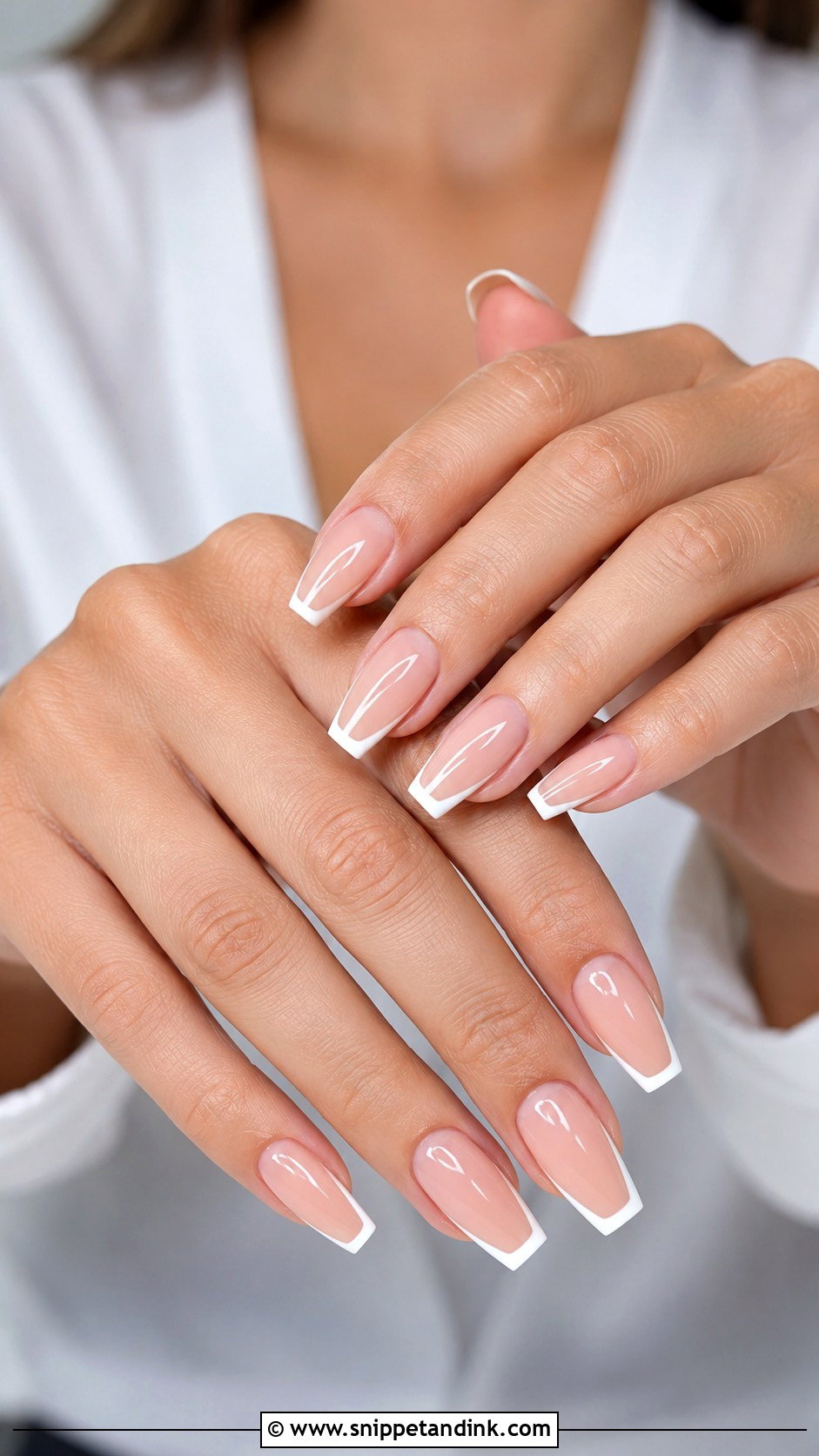 Simple Coffin Wedding Nails - Snippet and Ink - 30 Simple Wedding Nails
