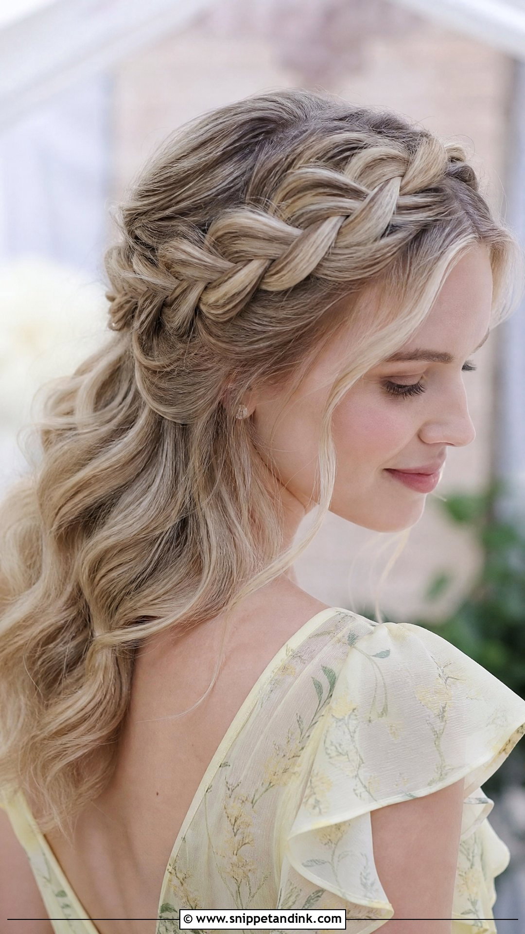 Simple Crown Braid For Wedding Party - Snippet and Ink - 20 Simple Hairstyle for Wedding Party Ideas