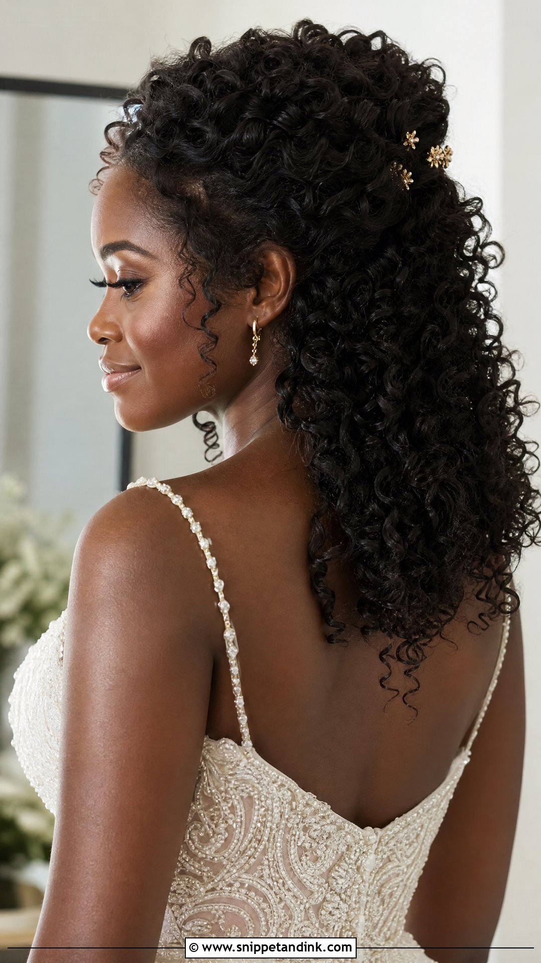 Simple Curly Wedding Hairstyle - Snippet and Ink - 20 Simple Wedding Hairstyle Ideas