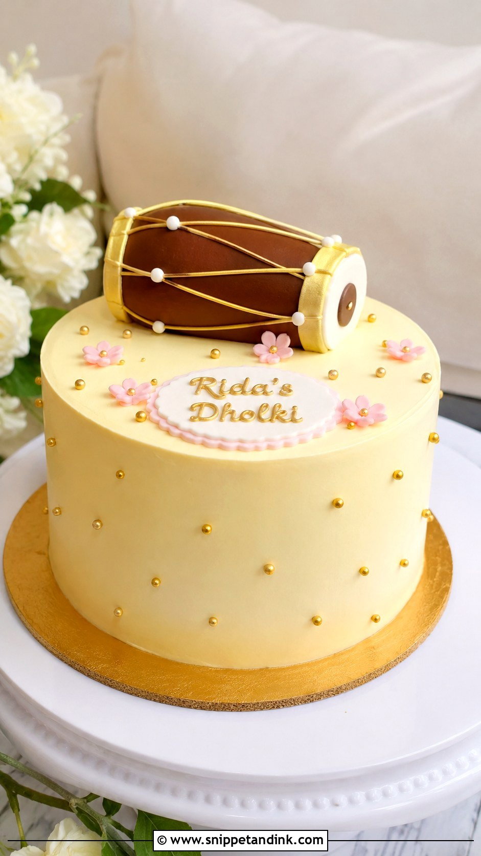 Simple Dholki Cake - Snippet and Ink - 20 Dholki Cake Ideas