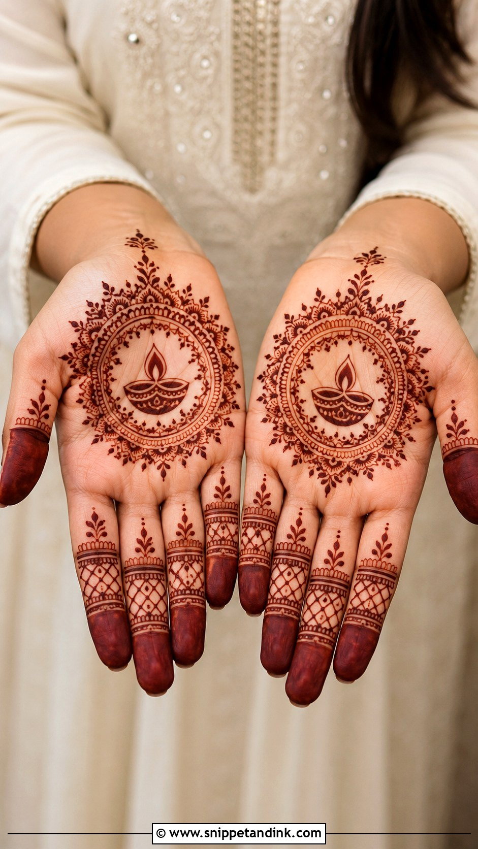 Simple Diwali Mehndi Design - Snippet and Ink - 35 Mehndi Designs for Beginners