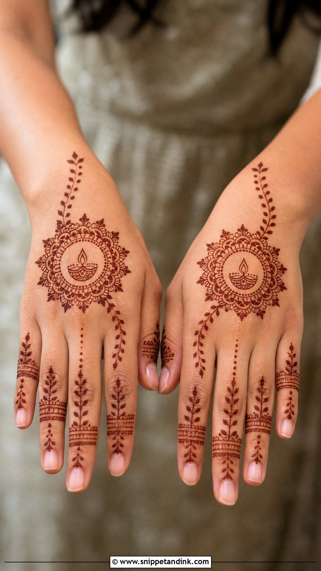 Simple Diwali Mehndi Design - Snippet and Ink - 30 Diwali Mehndi Designs