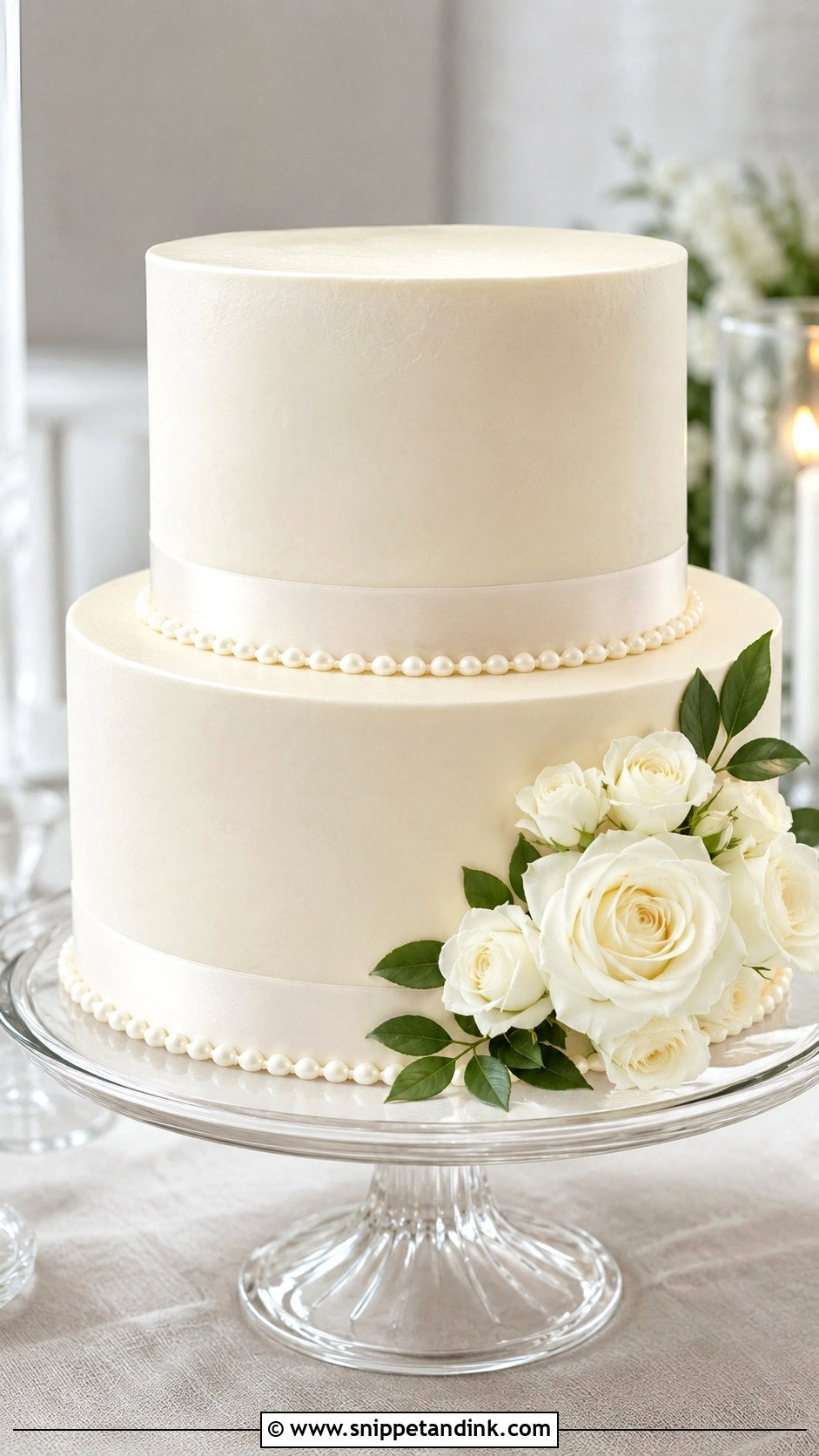 Simple Double Decker Wedding Cake - Snippet and Ink - 20 Double Decker Cake Design Ideas for Wedding