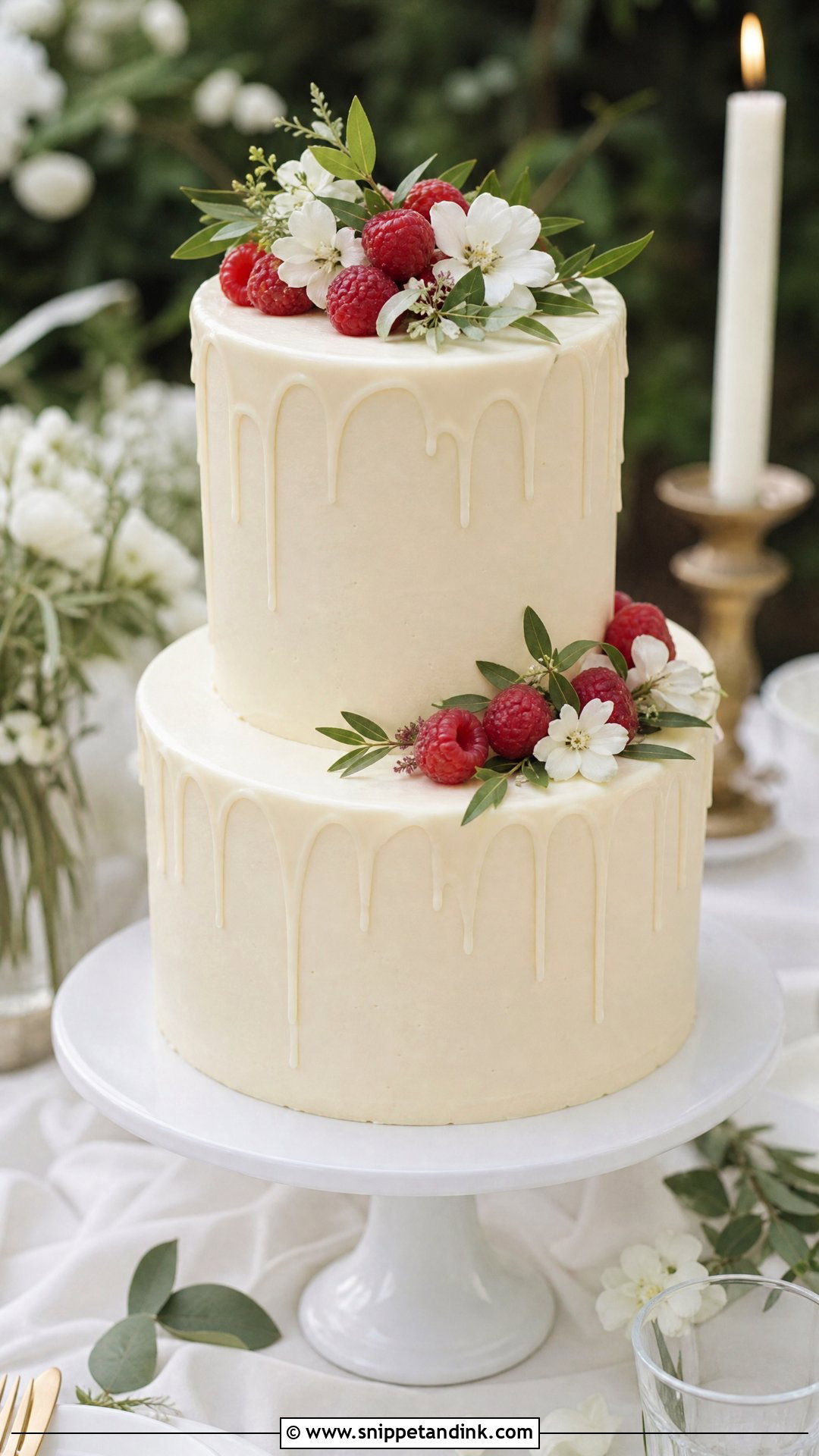 Simple Drip Wedding Cake - Snippet and Ink - 25 Simple Wedding Cakes
