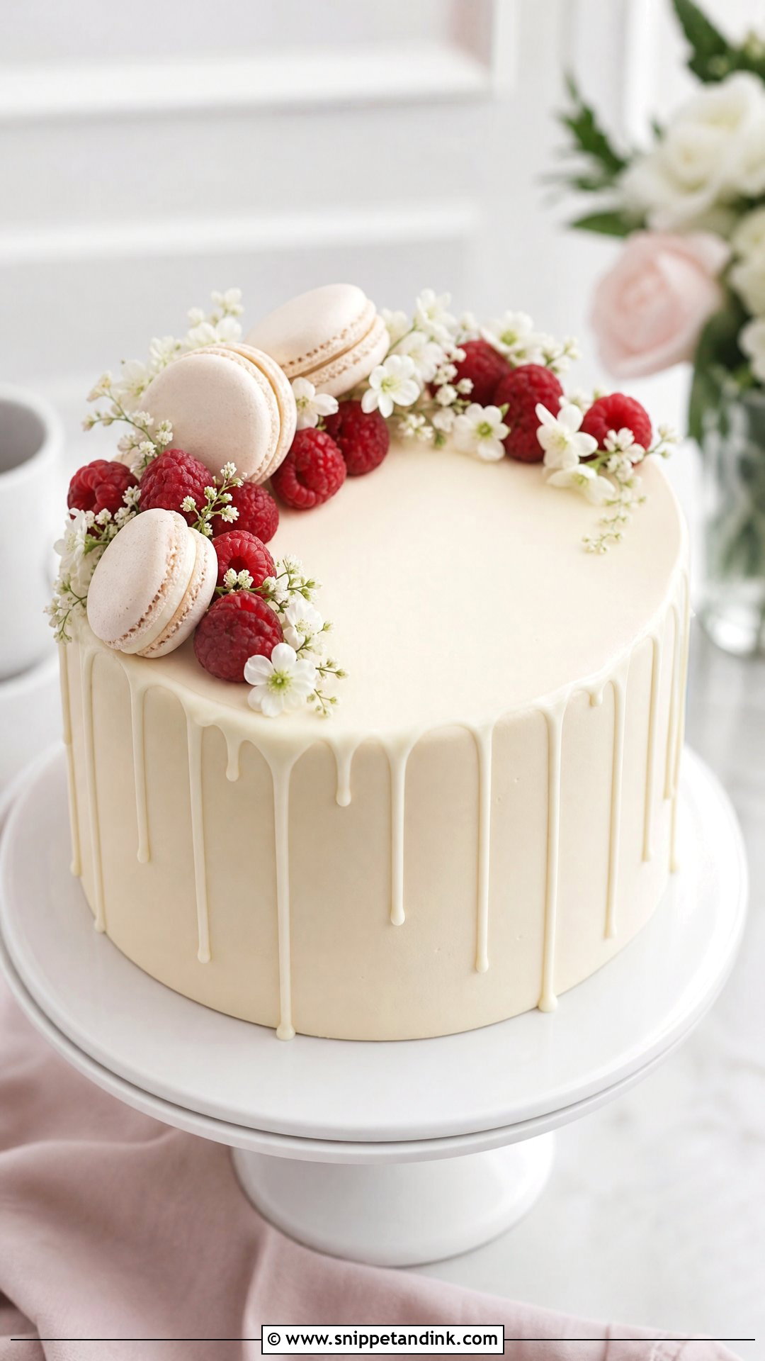 Simple Drip Wedding Cake - Snippet and Ink - 20 Simple Wedding Cake Ideas