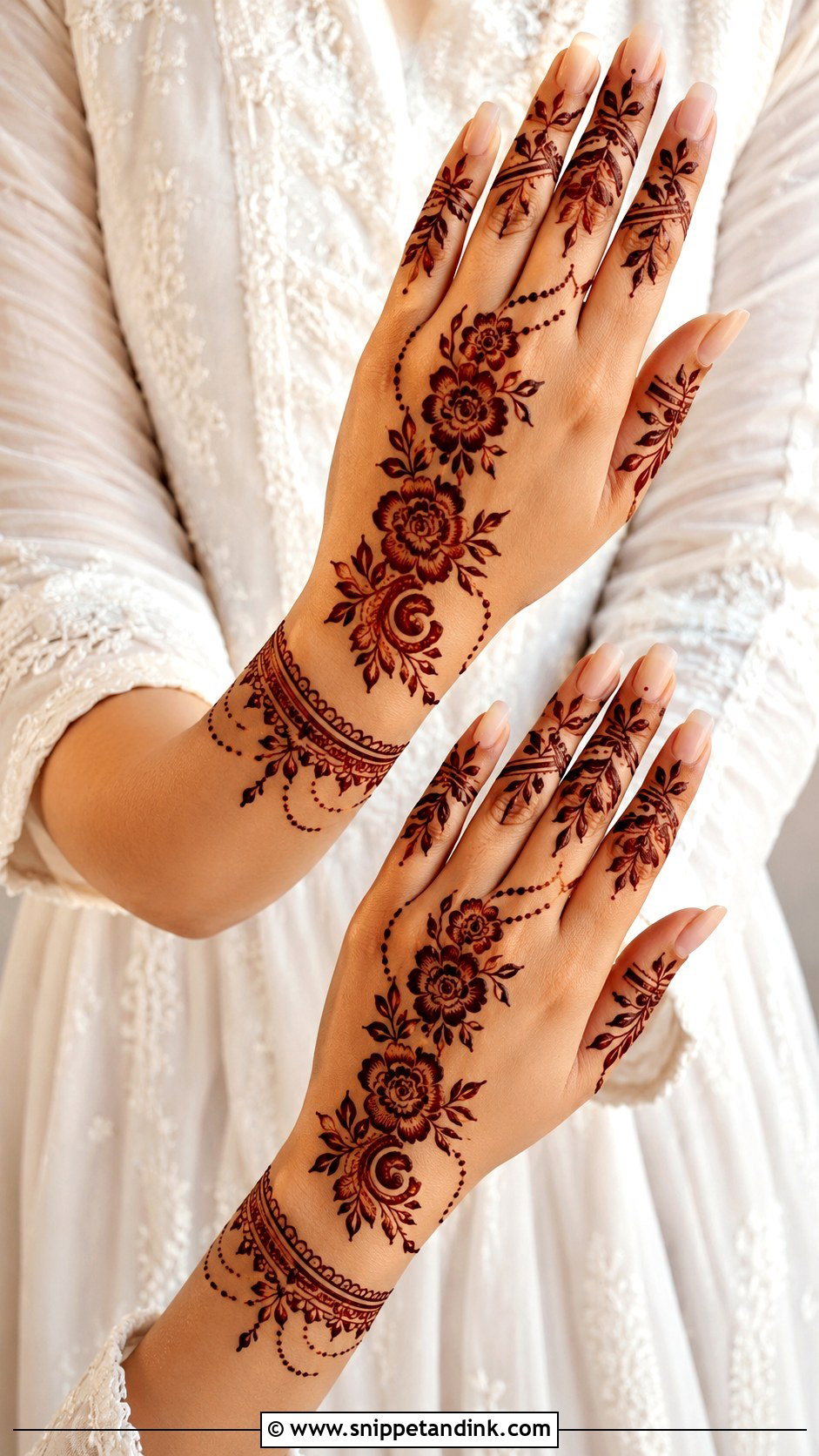 Simple Eid Back Hand Mehndi Design - Snippet and Ink - 35 Simple Unique Back Hand Mehndi Designs