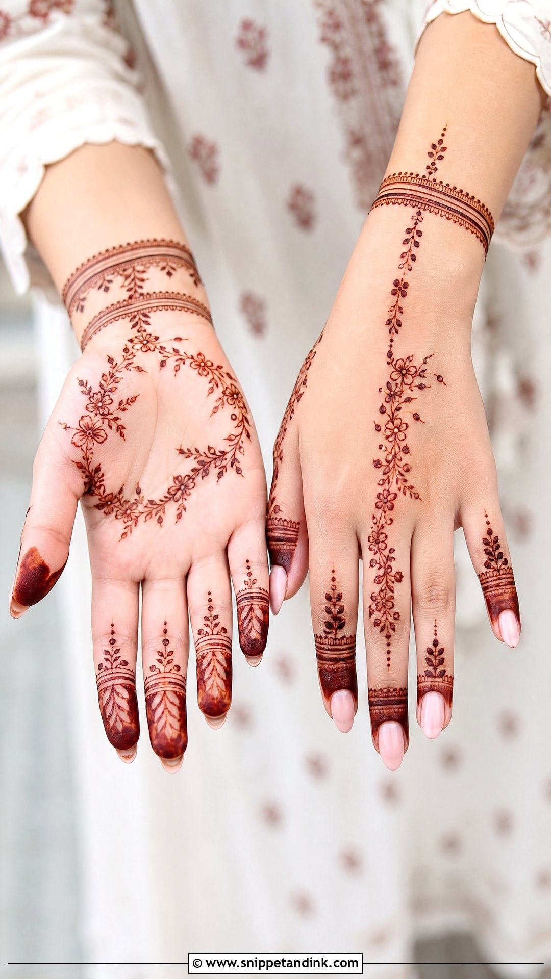 Simple Engagement Mehendi Design - Snippet and Ink - 30 Engagement Mehendi Design Hands Ideas