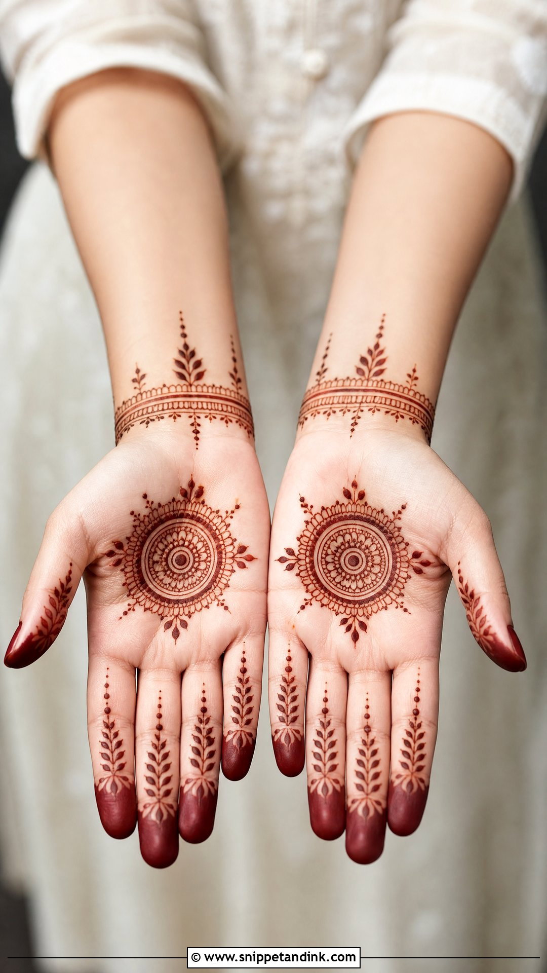 Simple Engagement Mehndi Design - Snippet and Ink - 20 Latest Mehndi Designs for Engagement