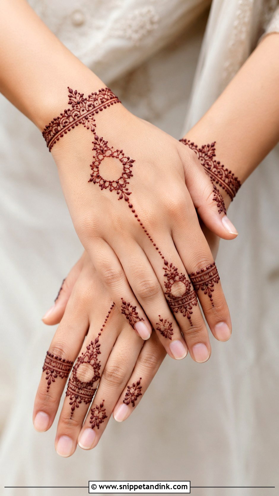 Simple Engagement Mehndi Design - Snippet and Ink - 35 Simple Aesthetic Mehndi Designs