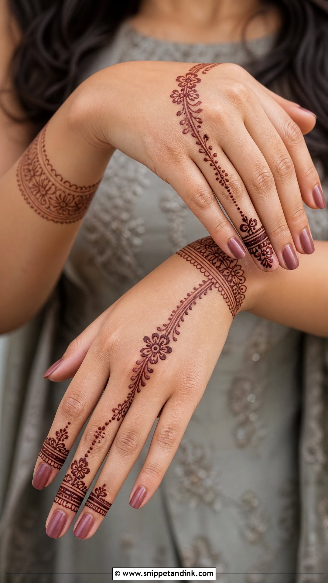 Simple Engagement Mehndi Design - Snippet and Ink - 35 Very Simple Mehndi Designs