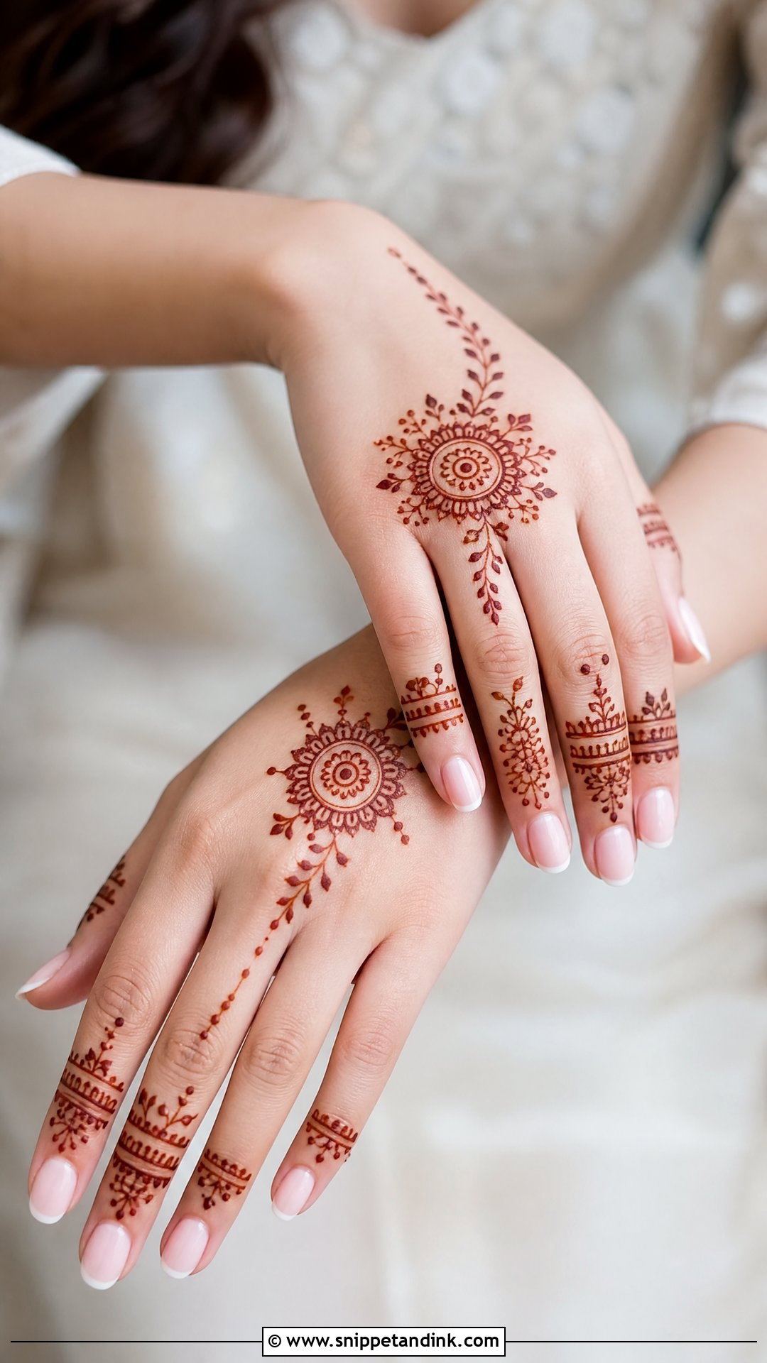 Simple Engagement Mehndi Design - Snippet and Ink - 20 Unique Engagement Mehndi Designs for Bride