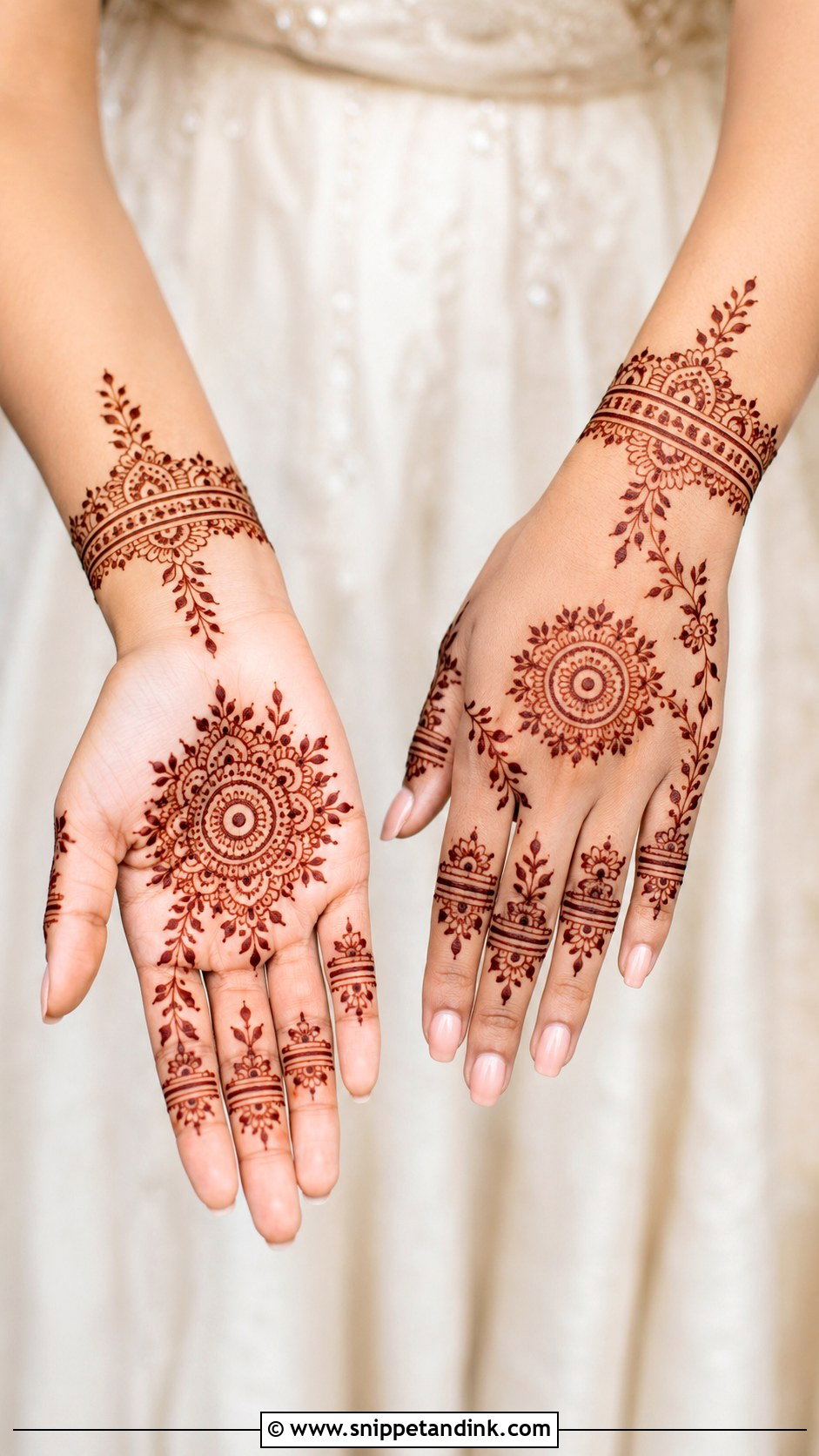 Simple Engagement Mehndi Design - Snippet and Ink - 30 Engagement Mehndi Designs for Bride