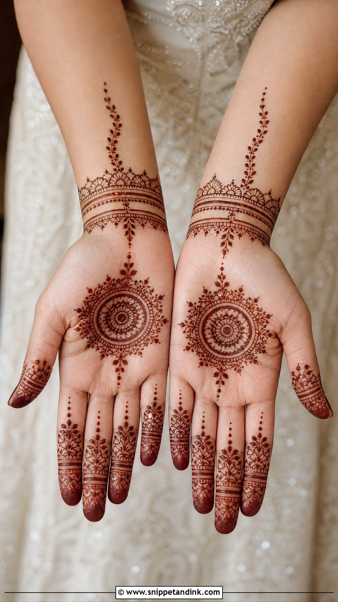 Simple Engagement Mehndi Design - Snippet and Ink - 30 Mehndi Designs for Engagement Brides
