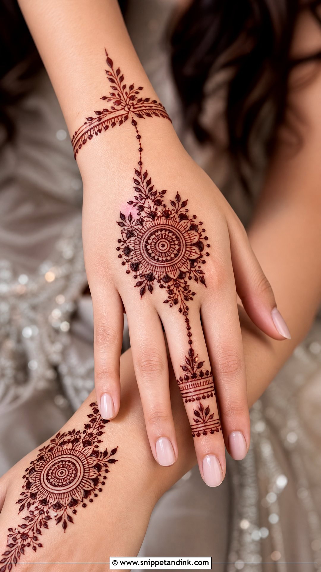 Simple Engagement Mehndi Design - Snippet and Ink - 30 Simple and Stylish Mehndi Designs