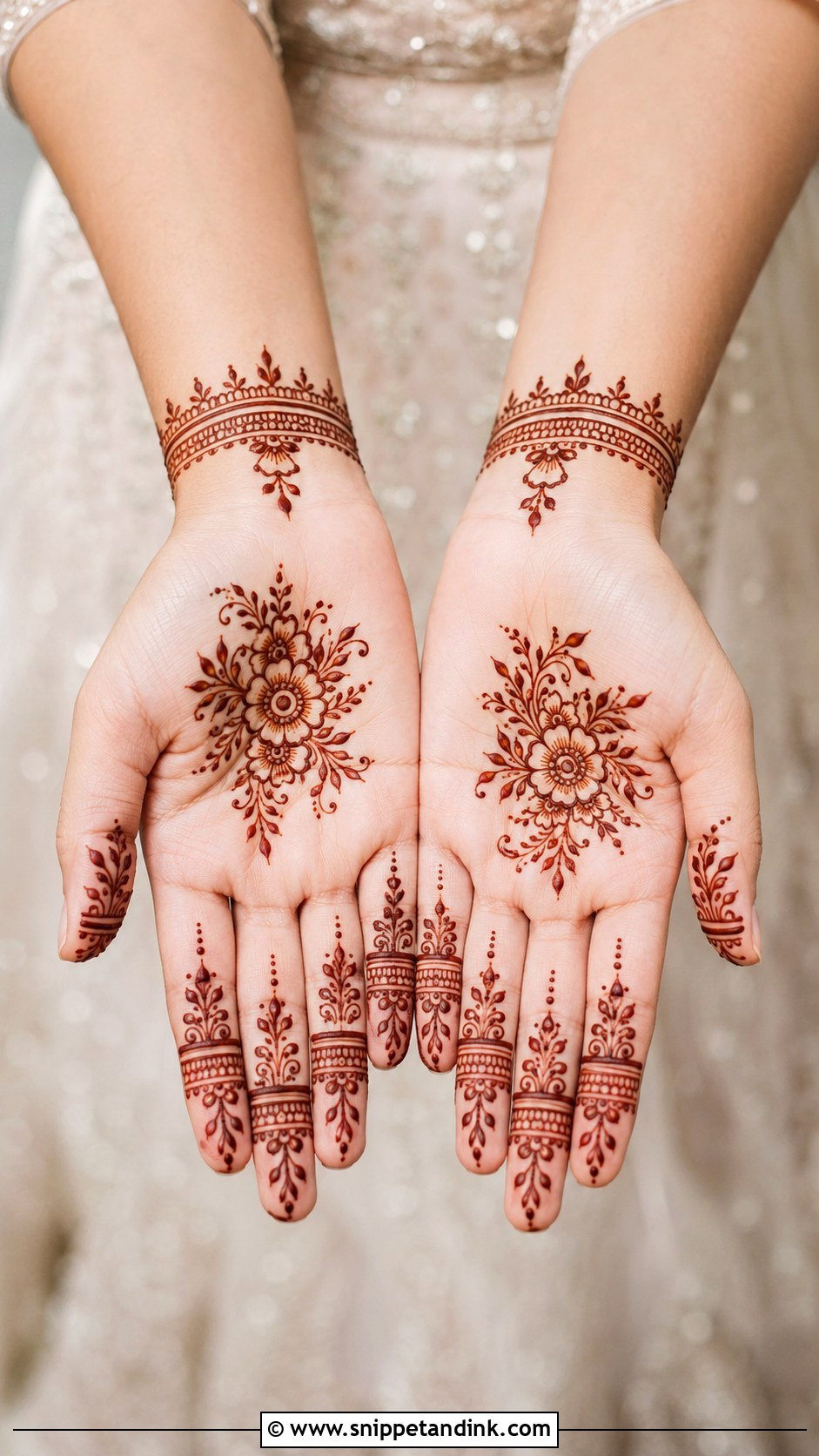 Simple Engagement Mehndi Design - Snippet and Ink - 30 Unique Engagement Mehndi Designs
