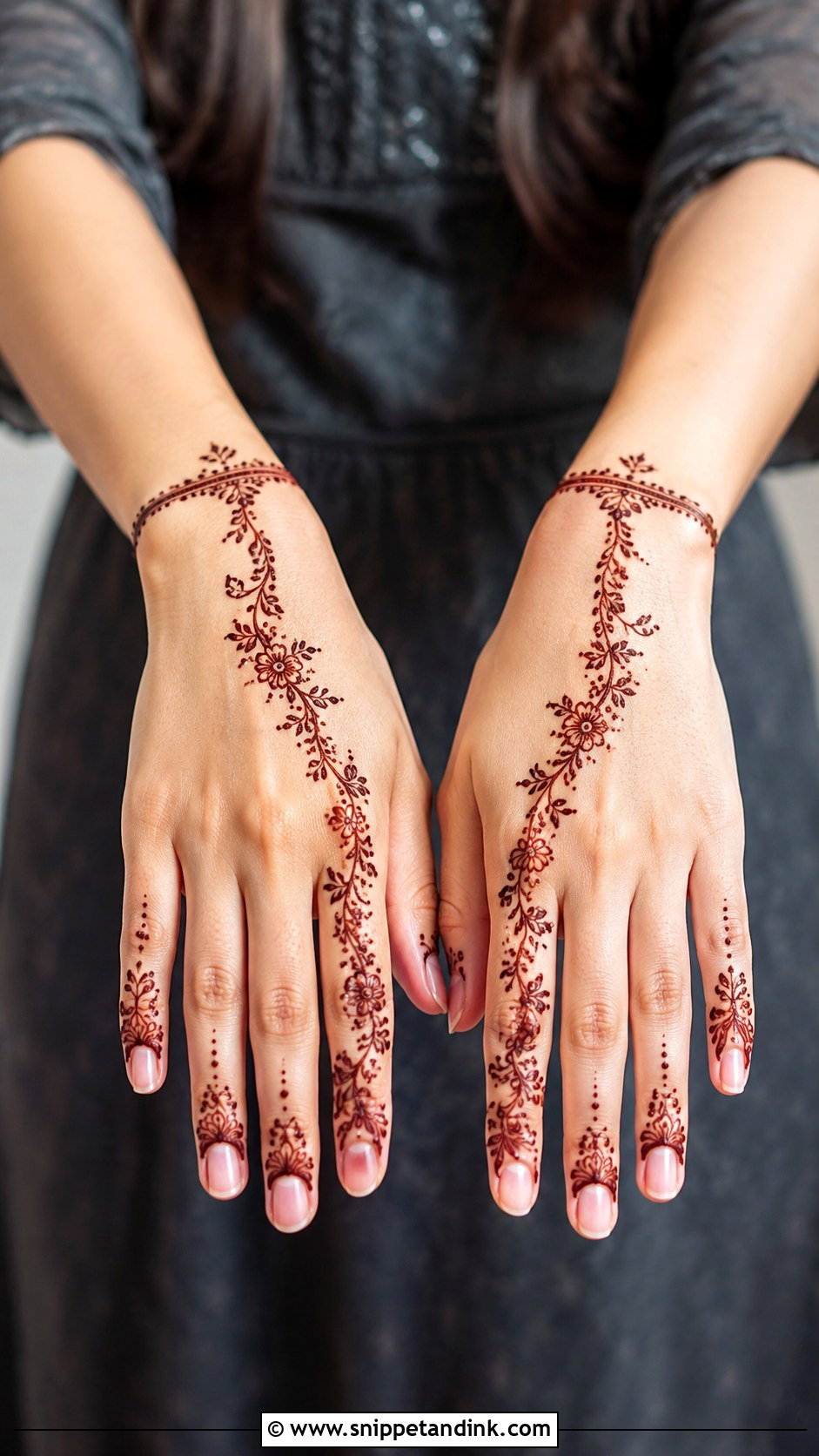 Simple Engagement Mehndi Design - Snippet and Ink - 35 Engagement Mehndi Designs