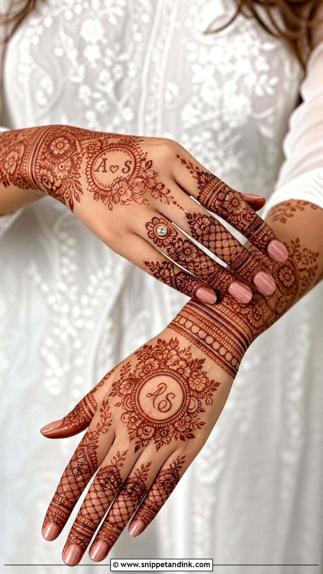 Simple Engagement Mehndi Design For Bride - Snippet and Ink - 25 Simple Engagement Mehndi Designs