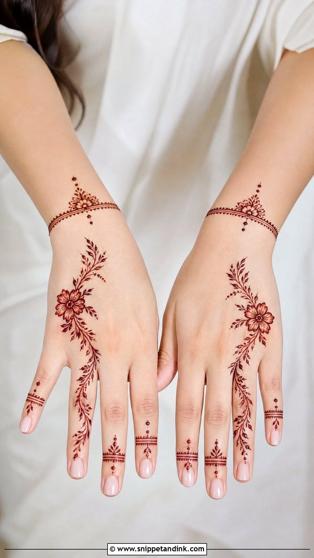 Simple Engagement Mehndi Design For Guests - Snippet and Ink - 25 Simple Engagement Mehndi Designs