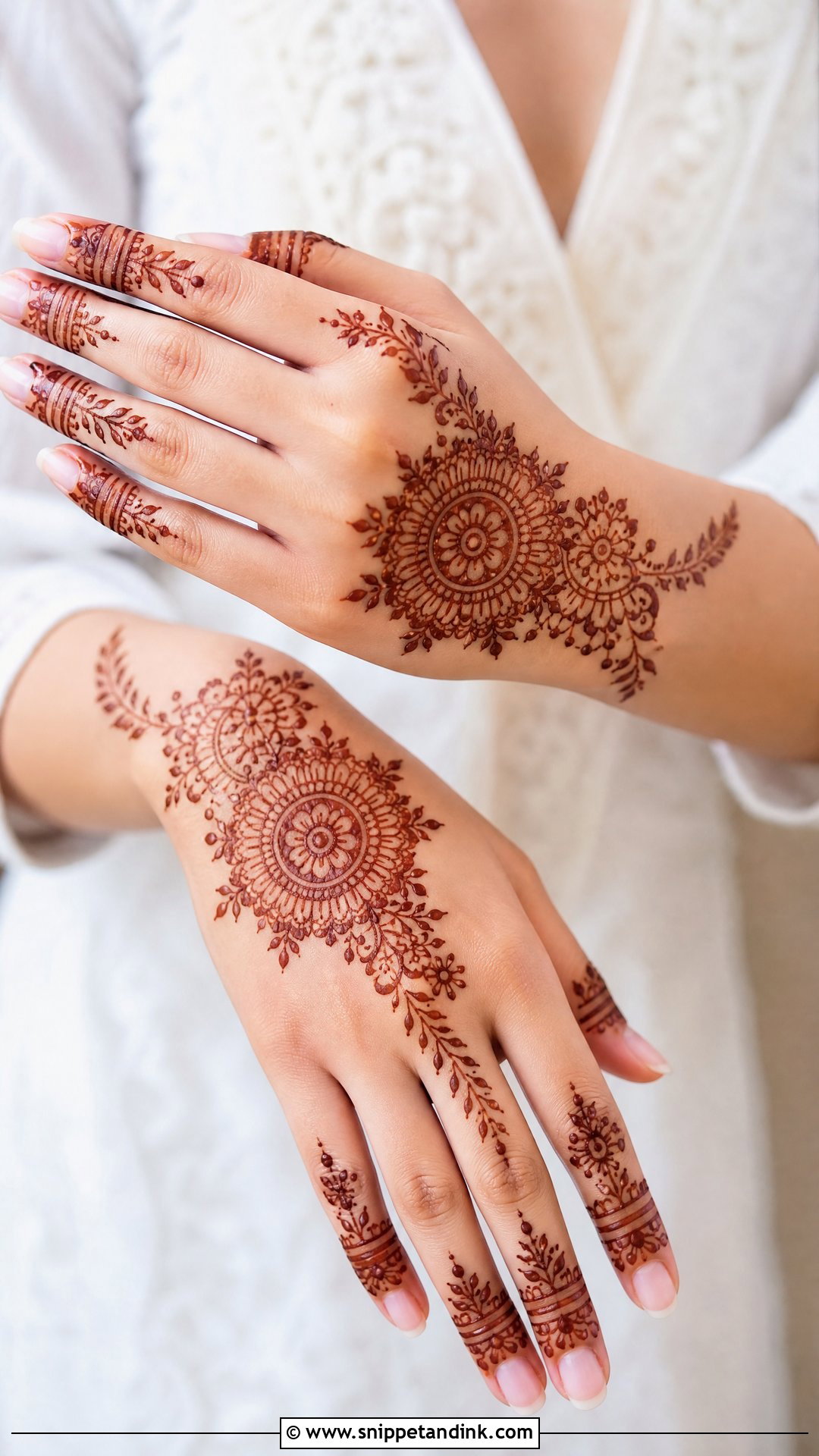 Simple Engagement Mehndi Design For Long Fingers - Snippet and Ink - 25 Simple Engagement Mehndi Designs