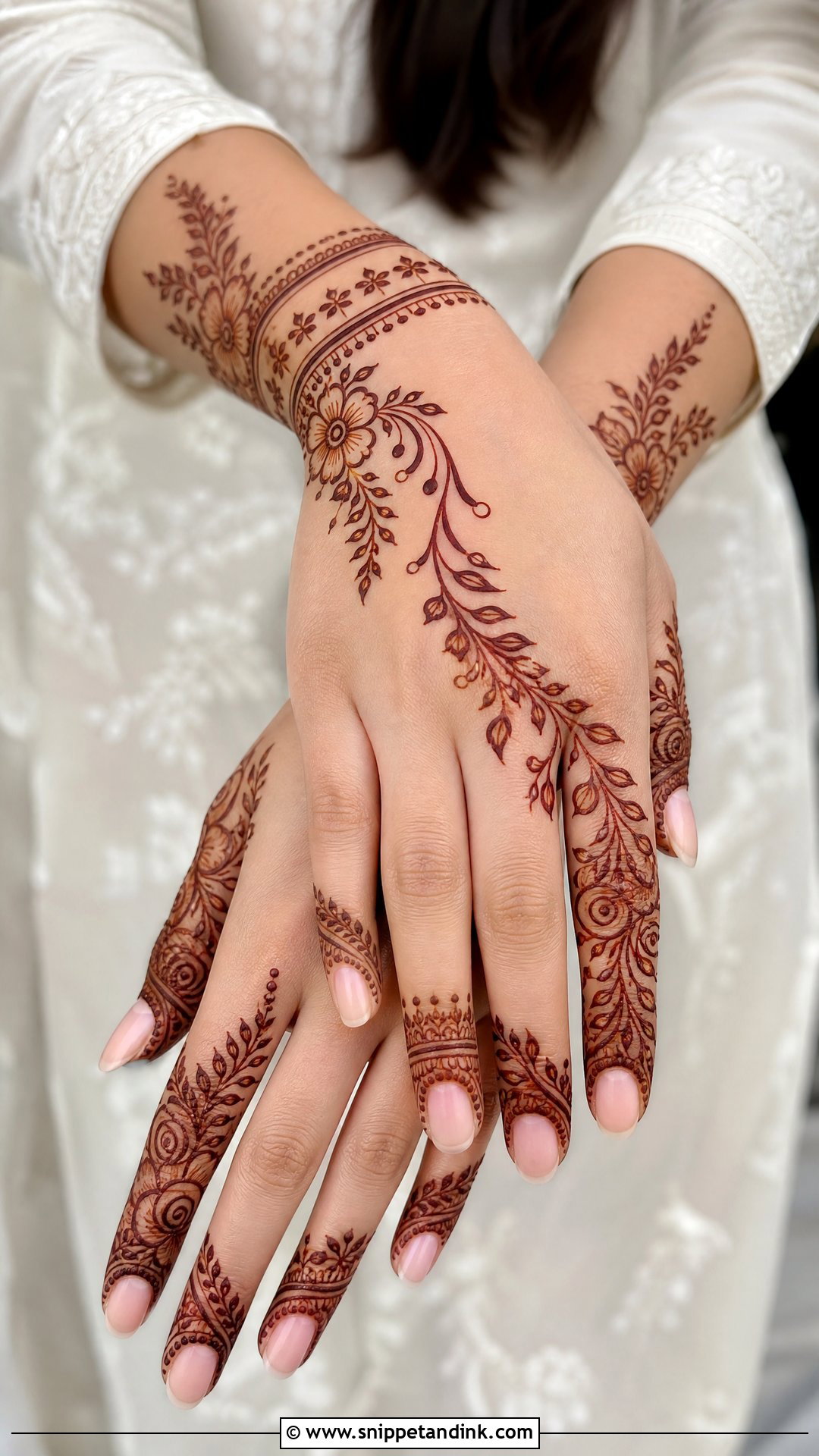 Simple Engagement Mehndi Design For Sister - Snippet and Ink - 25 Simple Engagement Mehndi Designs