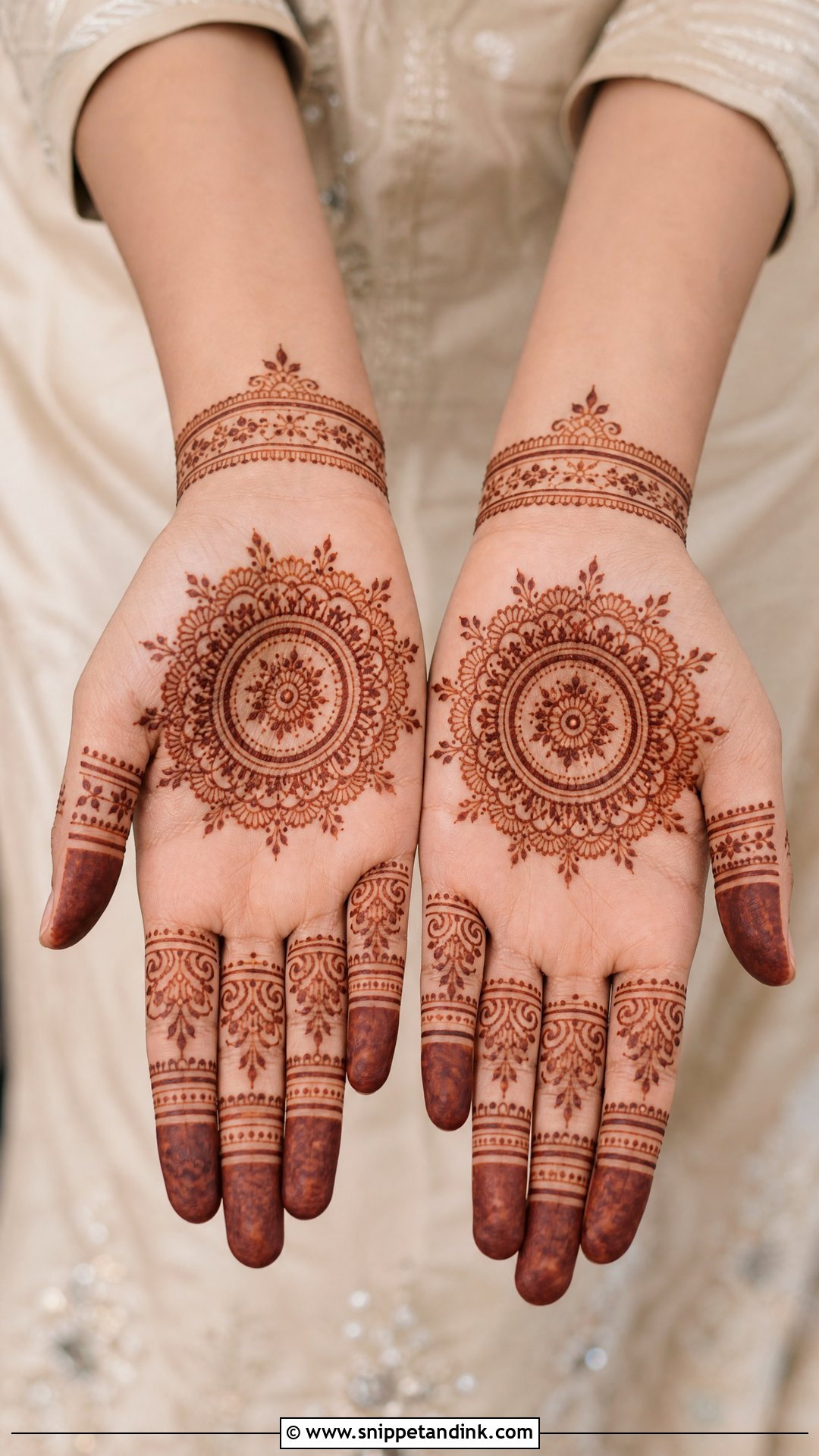 Simple Engagement Mehndi Design Front Hand - Snippet and Ink - 25 Simple Engagement Mehndi Designs
