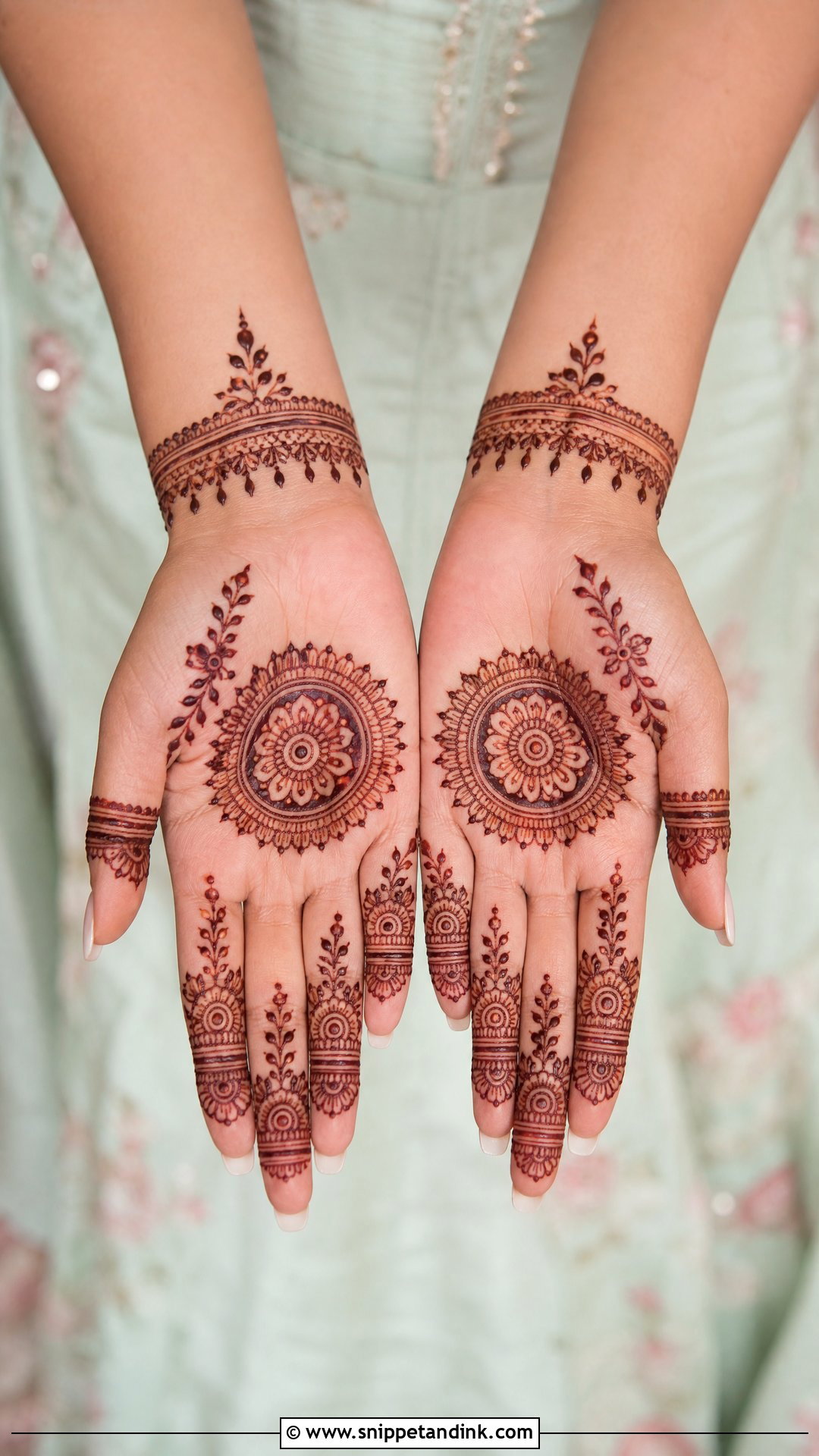 Simple Engagement Mehndi For Bride - Snippet and Ink - 20 Engagement Mehndi for Bride Ideas