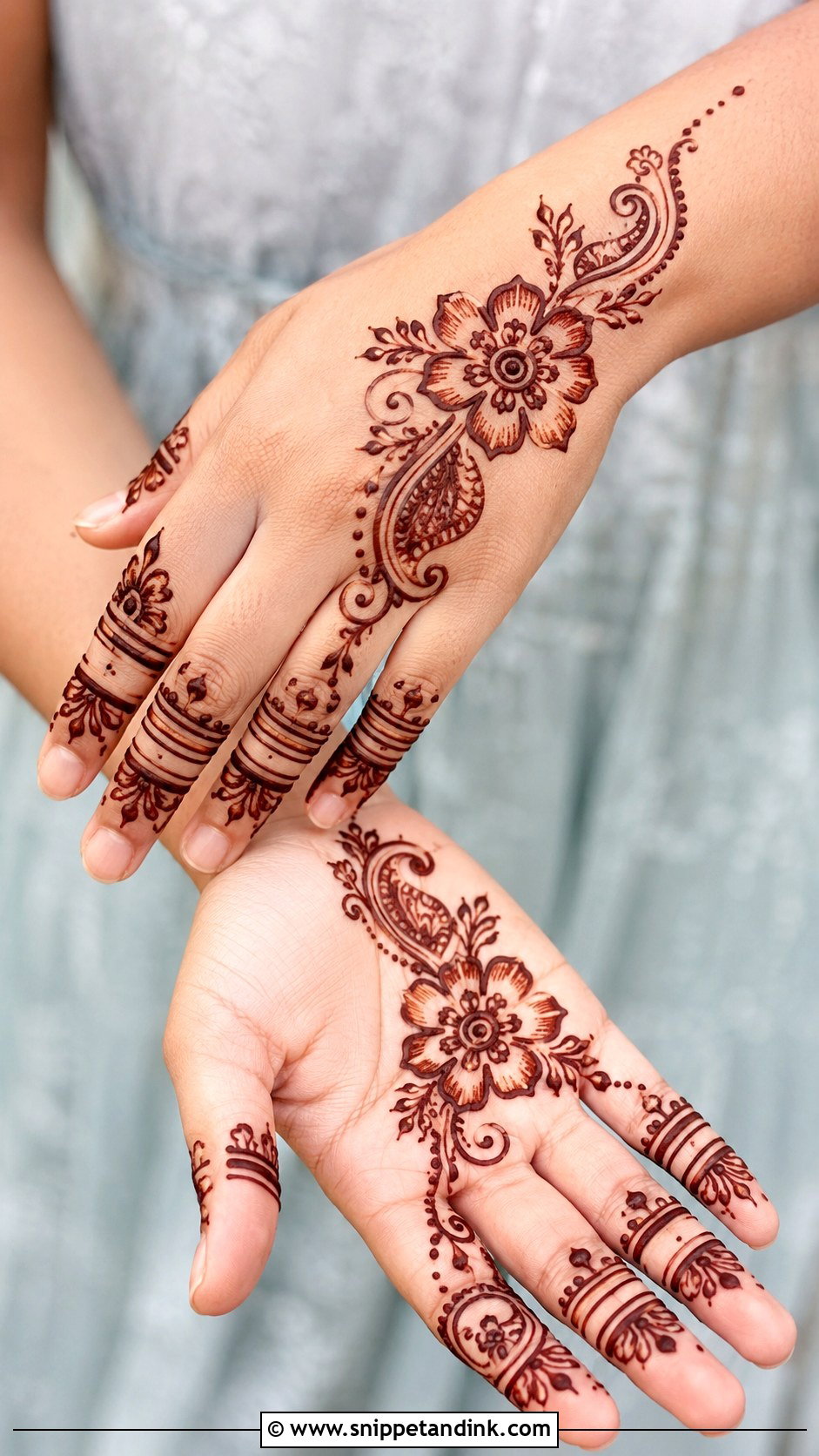 Simple Fancy Mehndi Design - Snippet and Ink - 35 Fancy Mehndi Designs