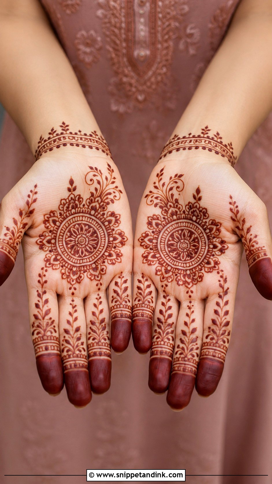 Simple Festival Mehndi Design - Snippet and Ink - 35 Simple Mehndi Designs