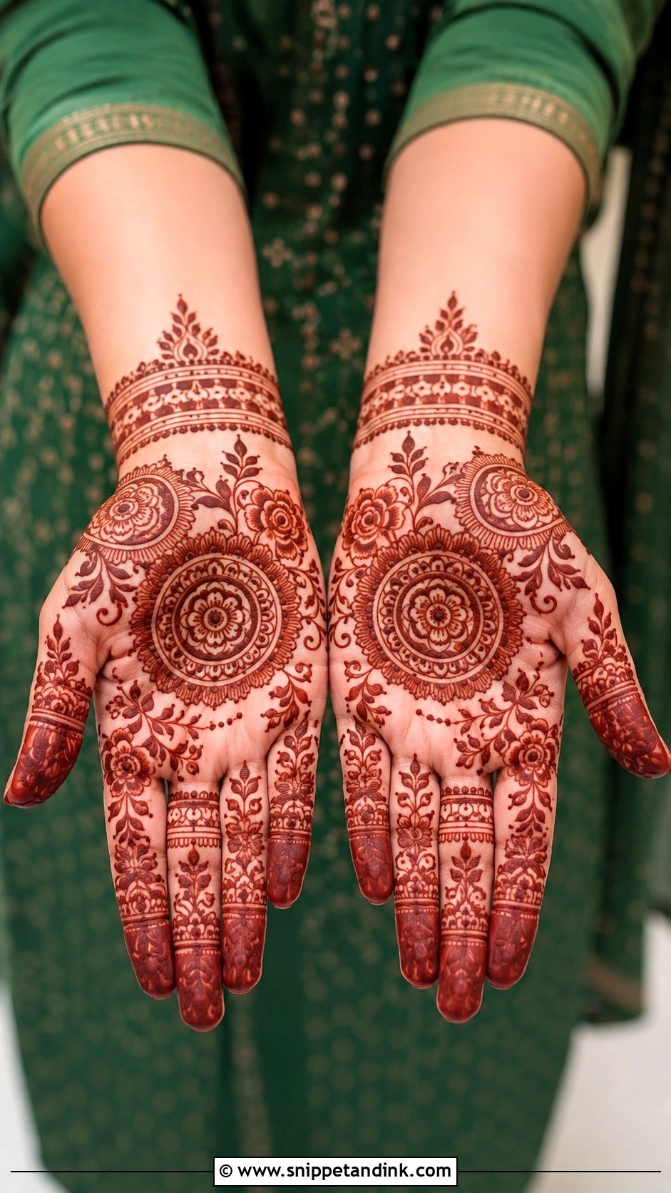Simple Festival Palm Mehndi Design - Snippet and Ink - 35 Simple Easy Palm Mehndi Design Ideas