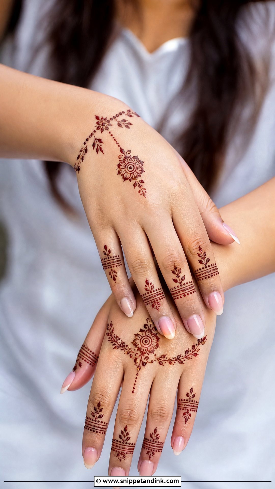 Simple Finger Bridal Mehndi Design - Snippet and Ink - 30 Simple Bridal Mehndi Designs