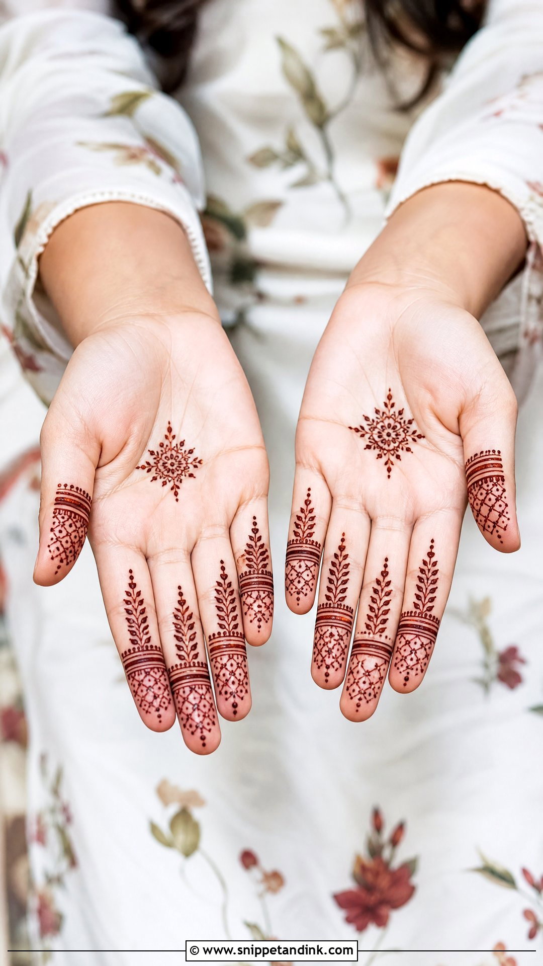 Simple Finger Front Hand Mehndi Design - Snippet and Ink - 35 Simple Easy Front Hand Mehndi Designs