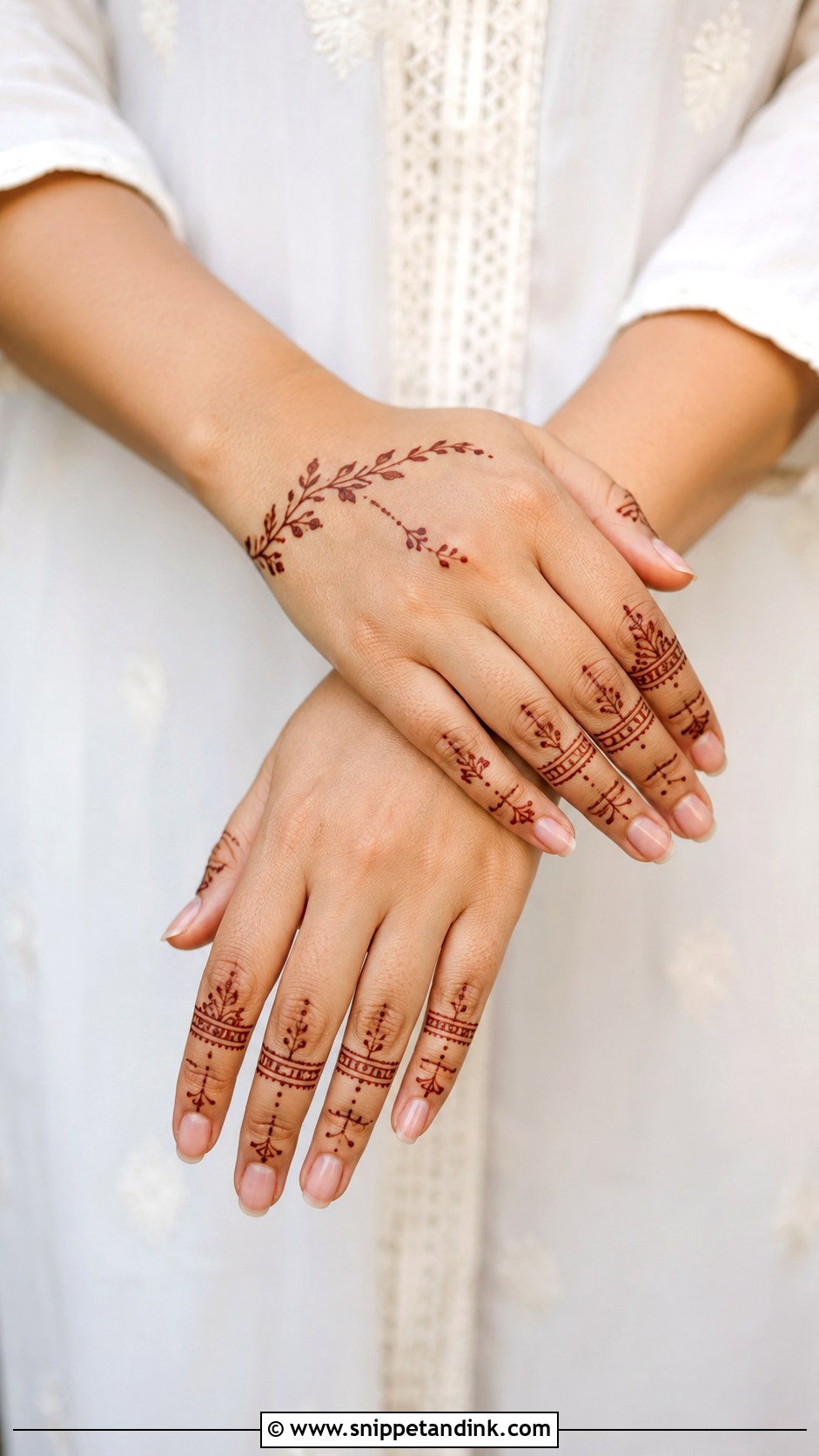 Simple Finger Mehndi Design - Snippet and Ink - 35 Finger Mehndi Design Ideas