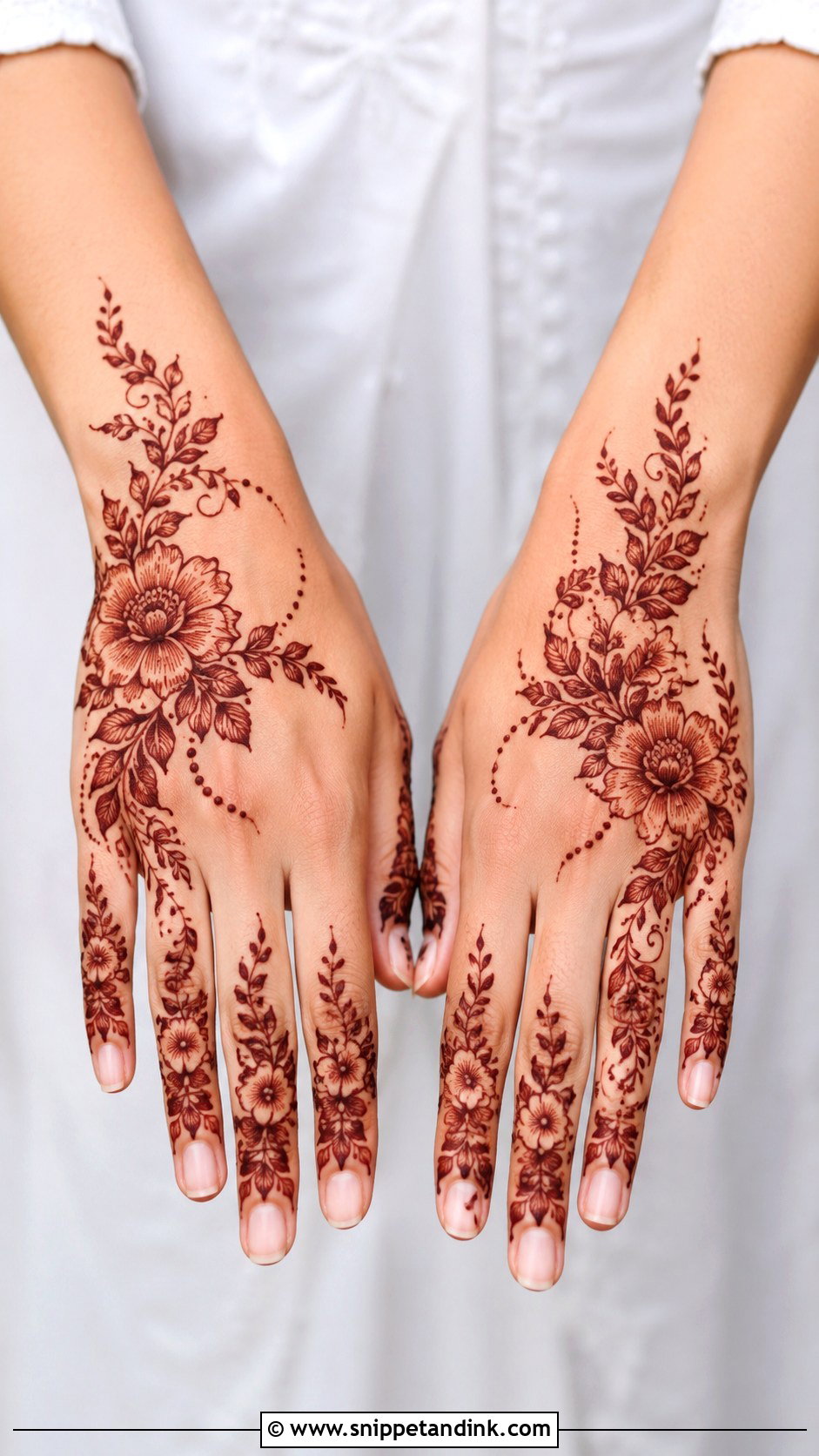 Simple Floral Mehndi Design - Snippet and Ink - 35 Simplest Mehndi Designs