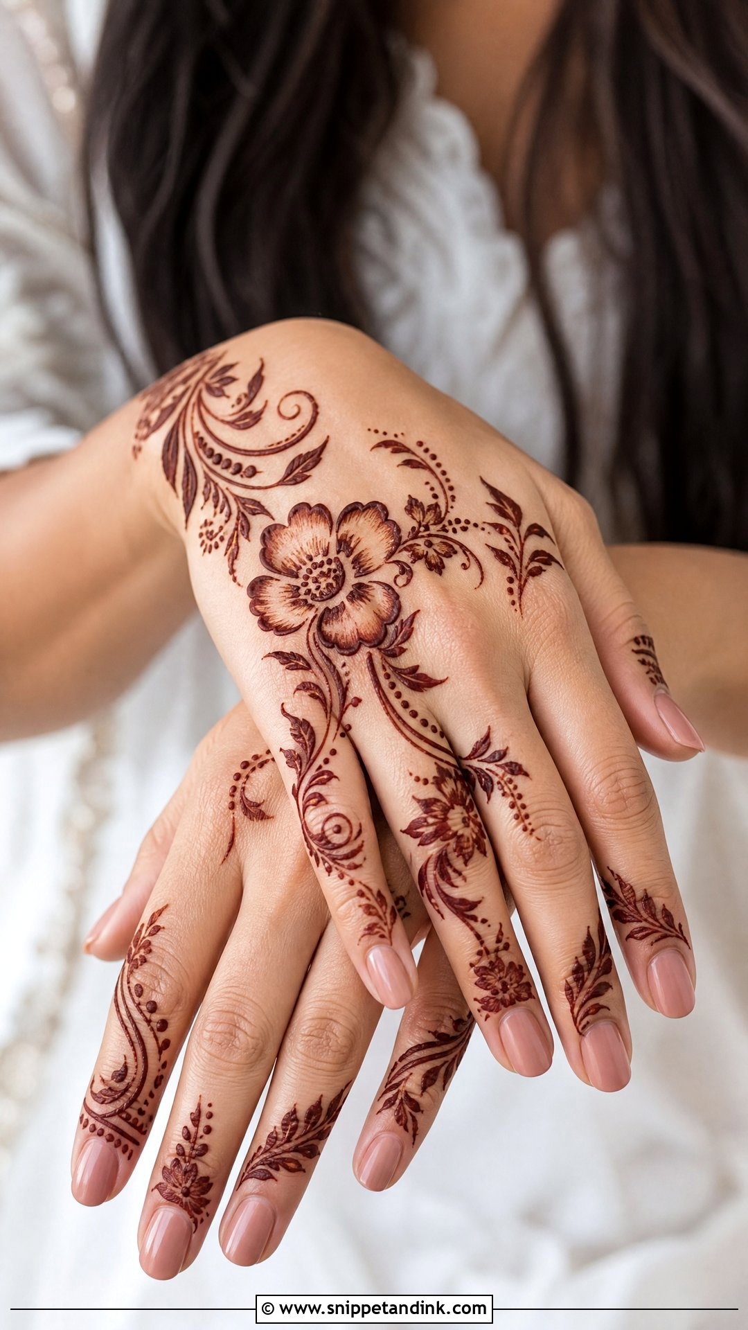Simple Floral Mehndi Design - Snippet and Ink - 30 Simple and Stylish Mehndi Designs