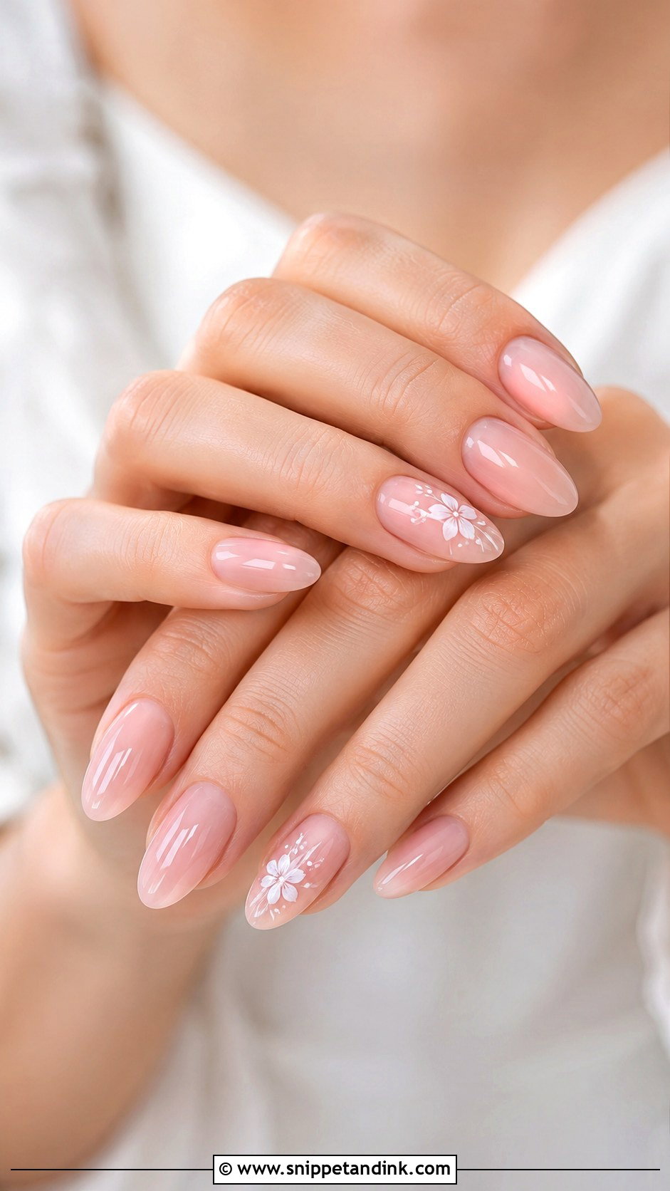 Simple Floral Wedding Nails - Snippet and Ink - 20 Simple Nails for Wedding