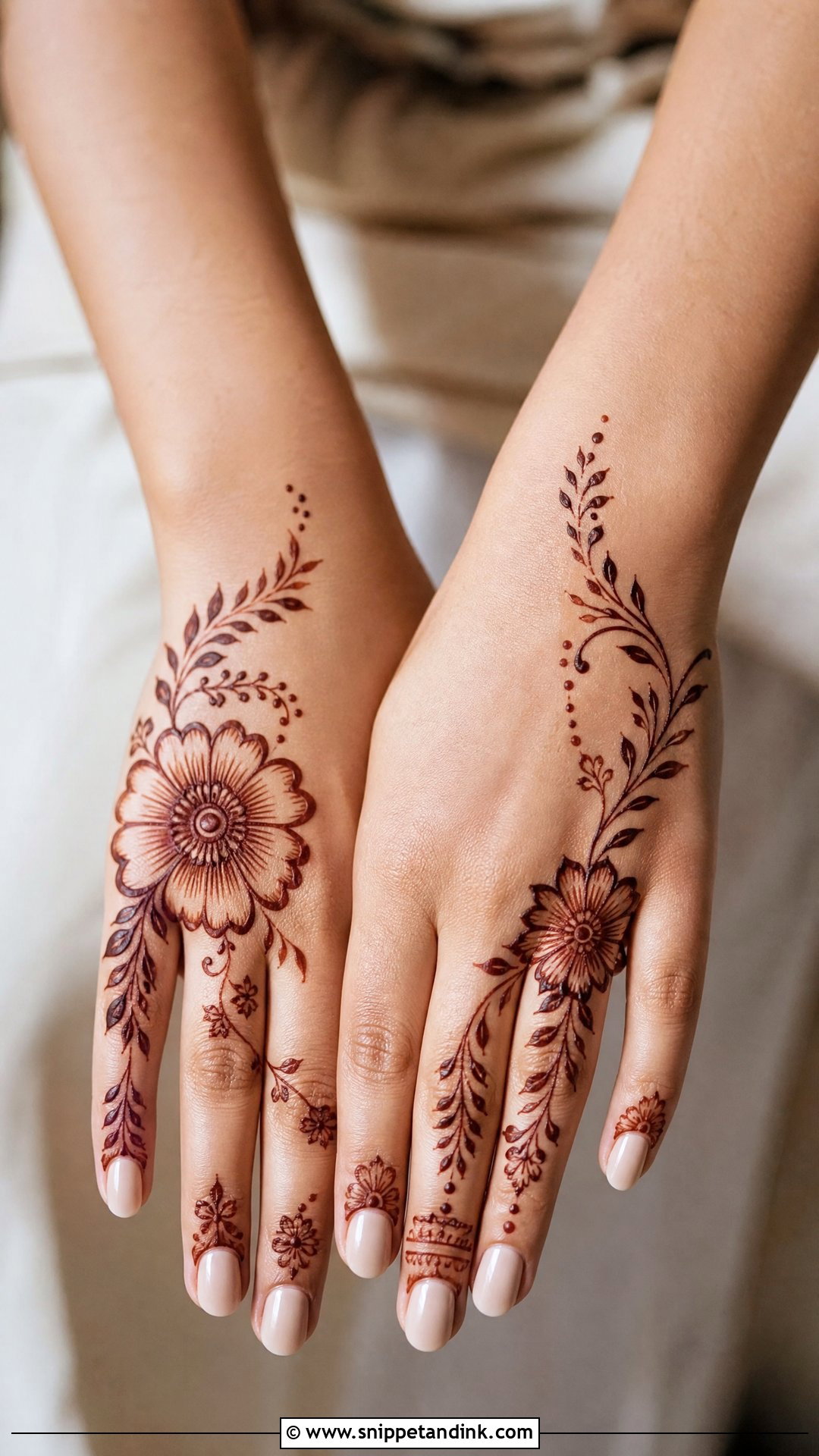 Simple Flower Mehndi Design - Snippet and Ink - 30 Simple Beautiful Mehndi Designs