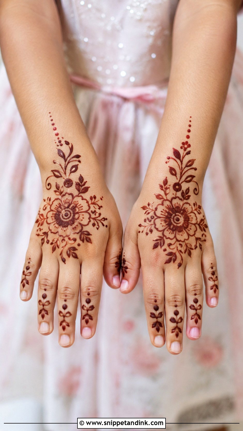 Simple Flower Mehndi Design For Kids - Snippet and Ink - 30 Cute Mehndi Designs for Kids