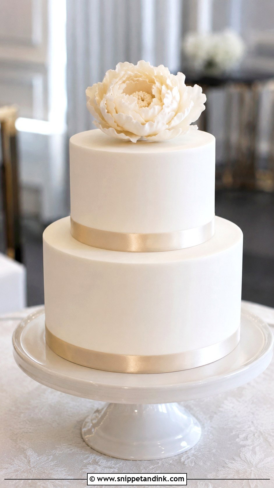 Simple Fondant Wedding Cake - Snippet and Ink - 25 Simple But Elegant Wedding Cakes