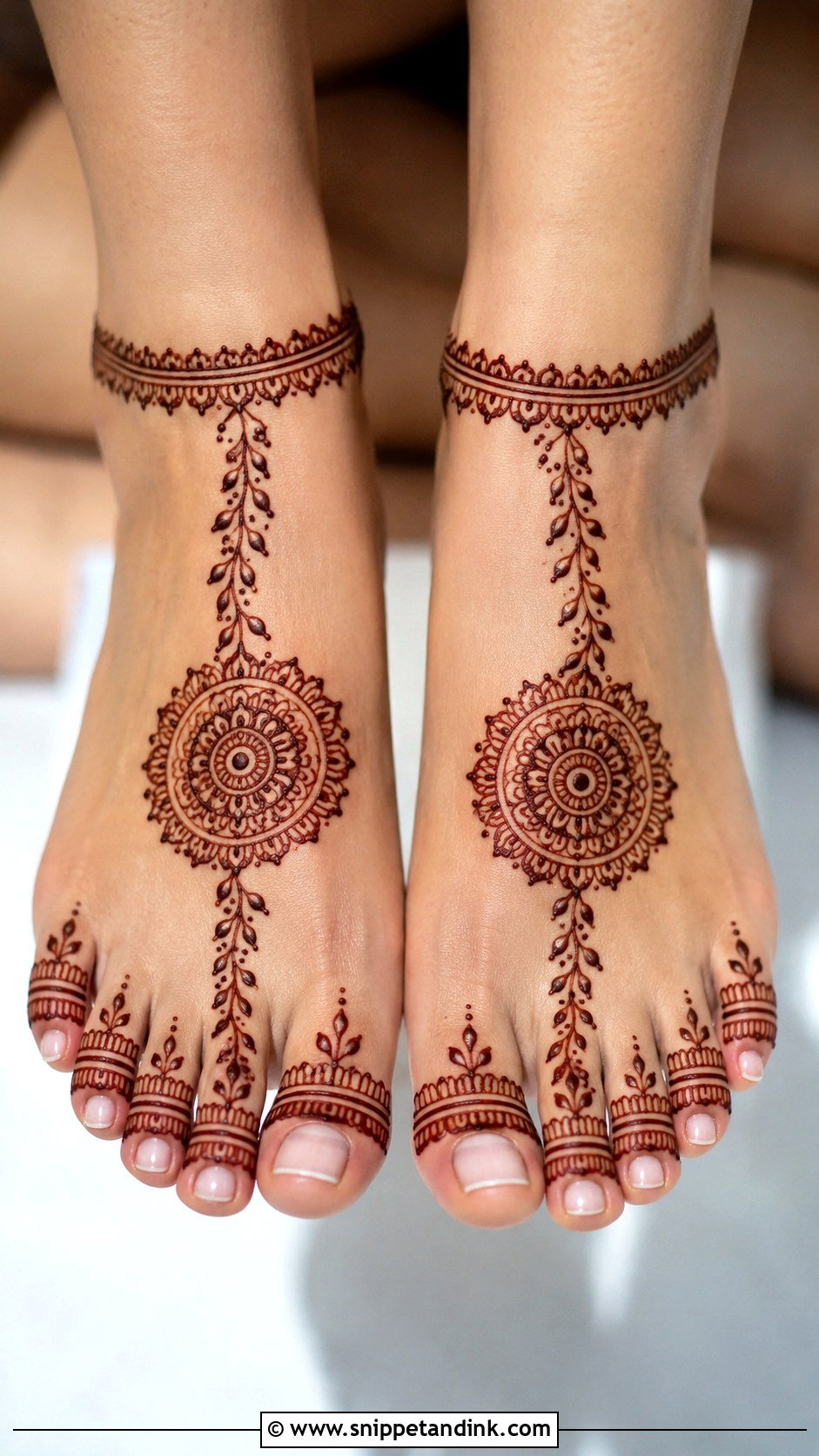 Simple Foot Mehndi Design - Snippet and Ink - 35 Mehndi Designs for Beginners