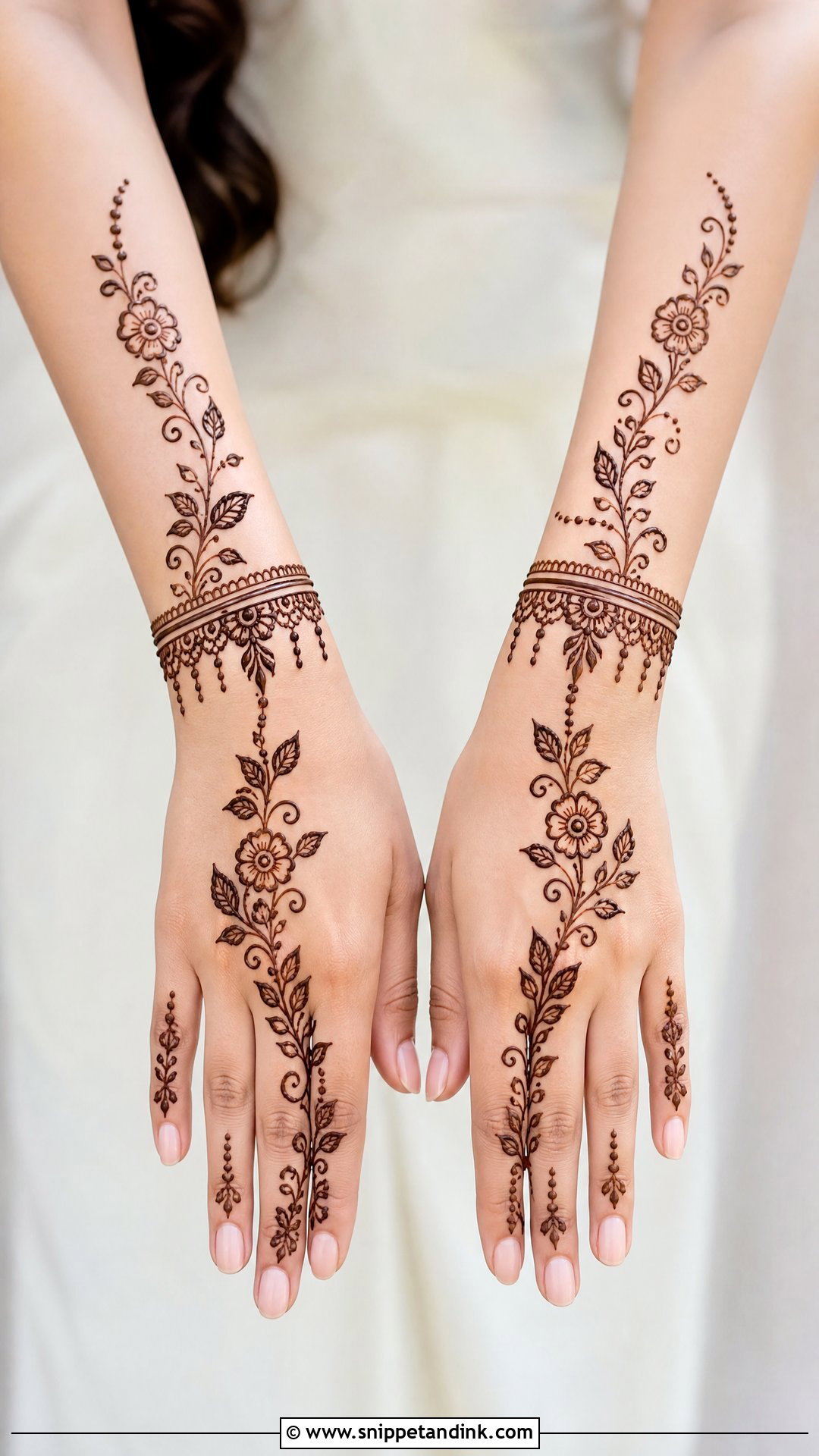 Simple Forearm Mehndi Design - Snippet and Ink - 35 Very Simple Mehndi Designs