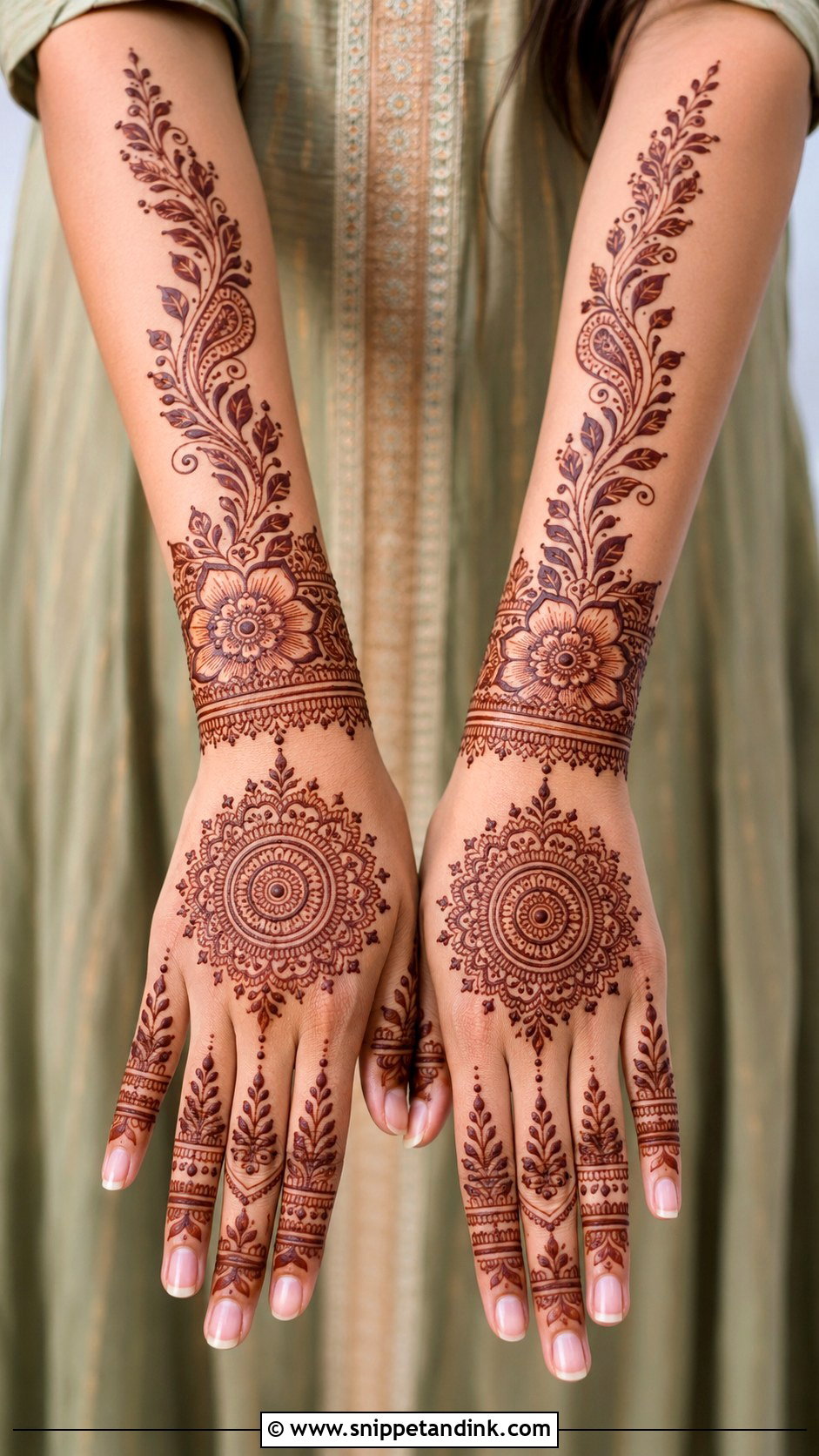 Simple Forearm Mehndi Design - Snippet and Ink - 35 Simple Easy Mehndi Designs