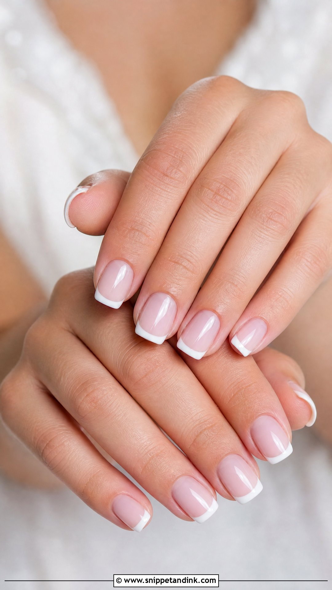 Simple French Tip Bridal Nails - Snippet and Ink - 25 Simple Bridal Wedding Nails for Bride