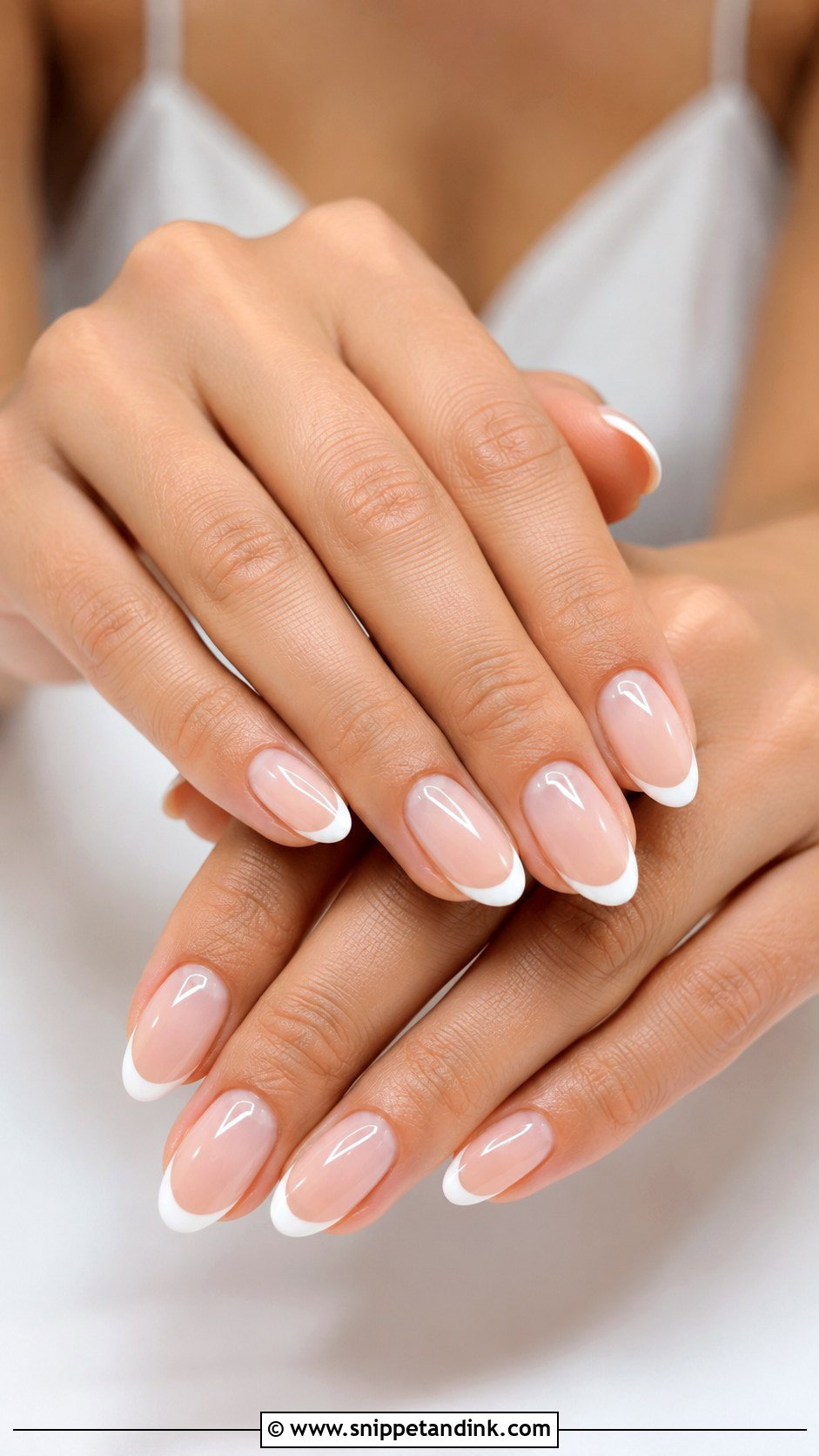 Simple French Tip Wedding Nails - Snippet and Ink - 20 Simple Wedding Nails Design