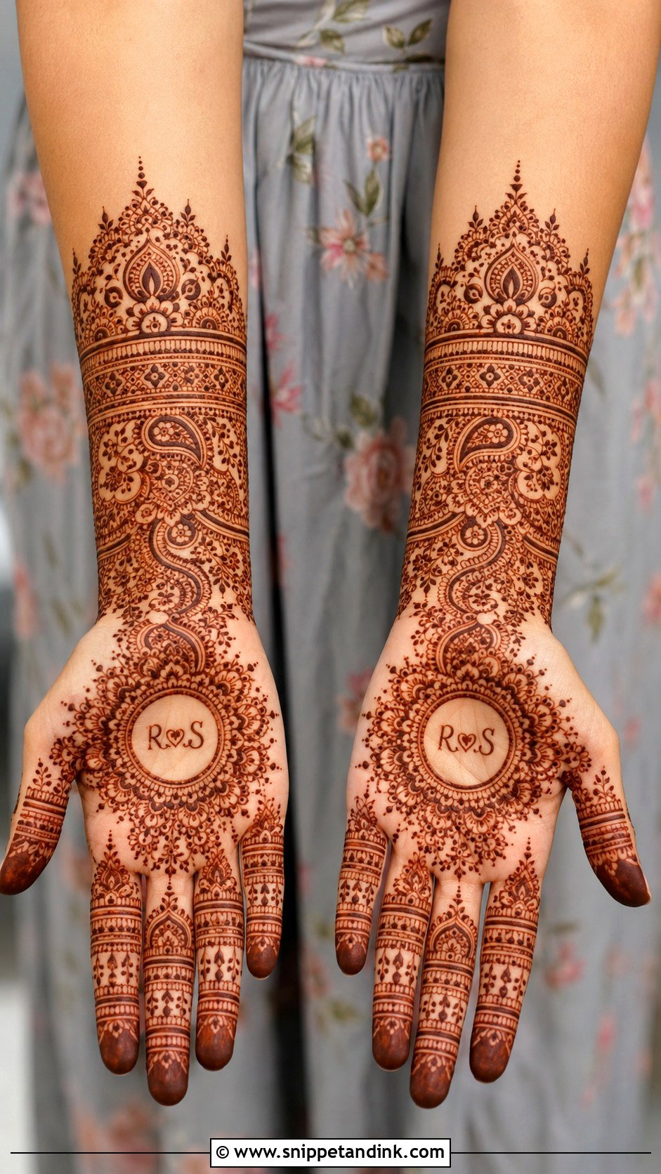 Simple Front Hand Full Mehndi Design - Snippet and Ink - 35 Simple Full Hand Mehndi Designs