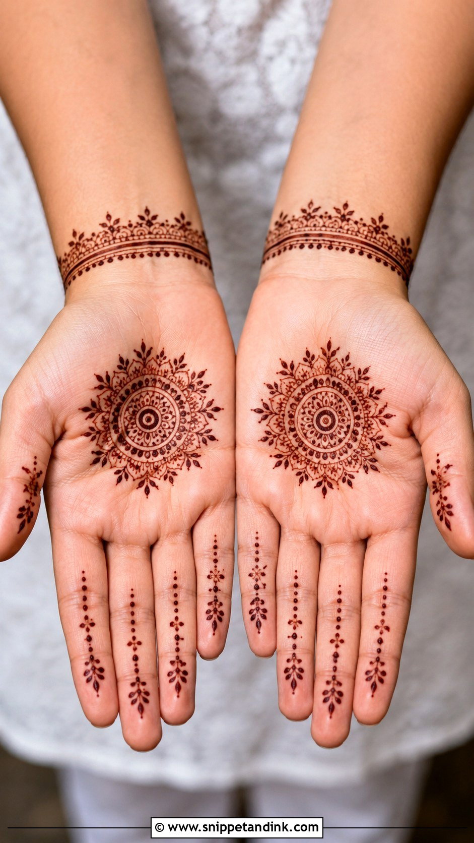 Simple Front Hand Mehndi Design - Snippet and Ink - 35 Front Hand Mehndi Design Ideas