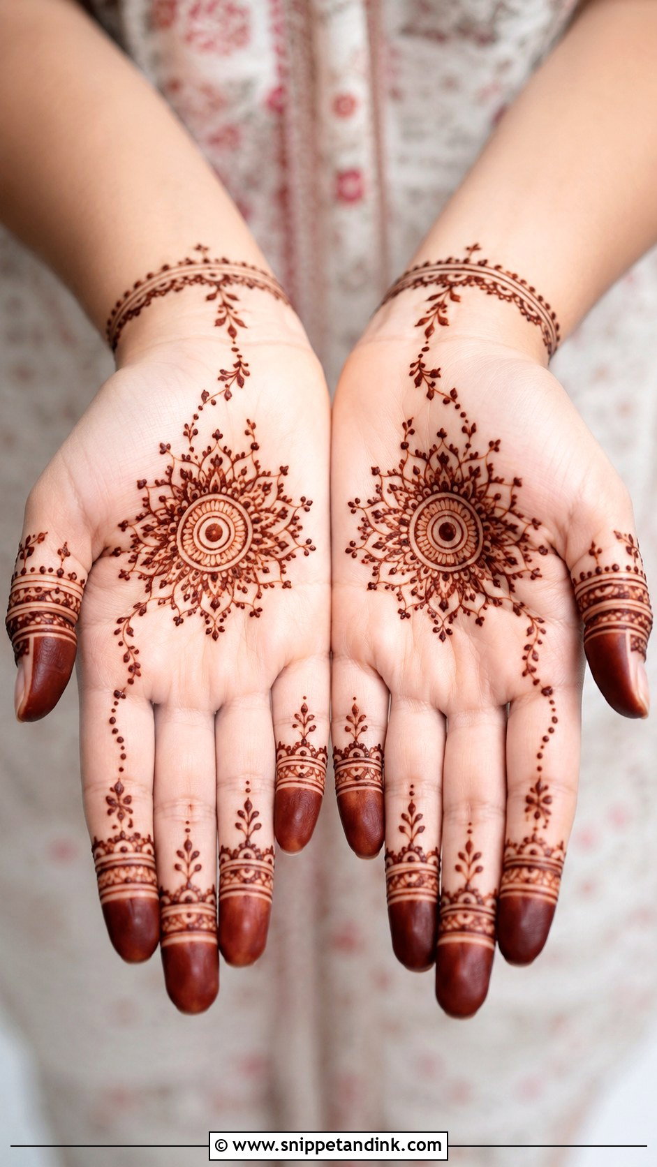 Simple Front Hand Mehndi Design - Snippet and Ink - 35 Latest Front Hand Mehndi Designs