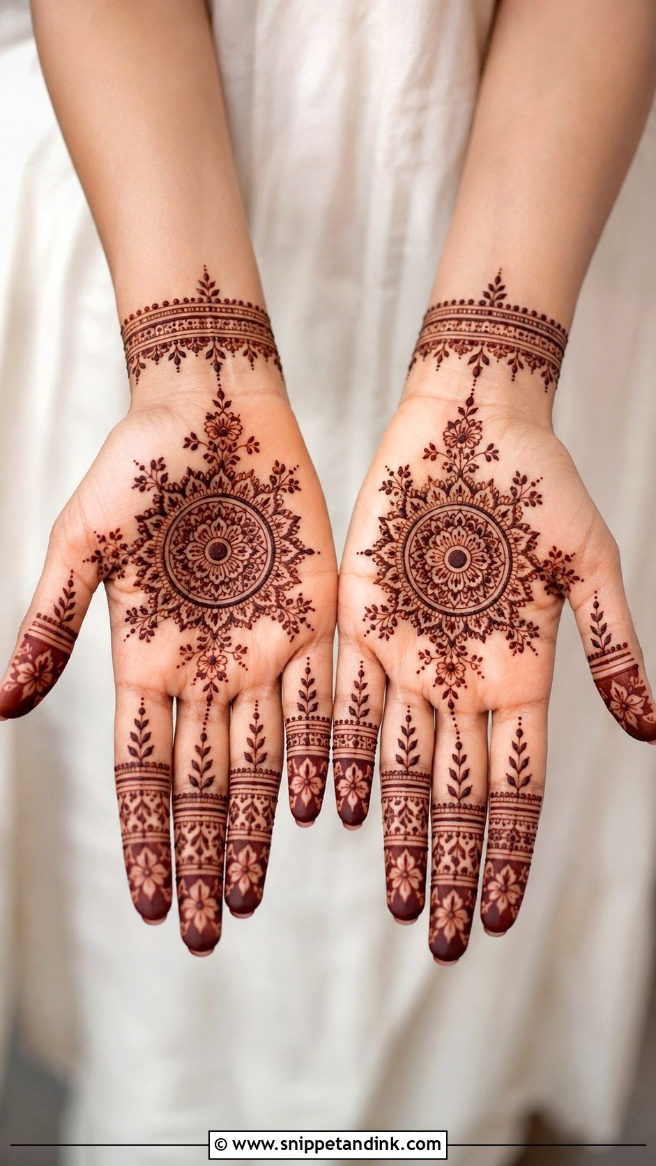 Simple Front Hand Mehndi Design - Snippet and Ink - 30 New Trending Mehndi Designs