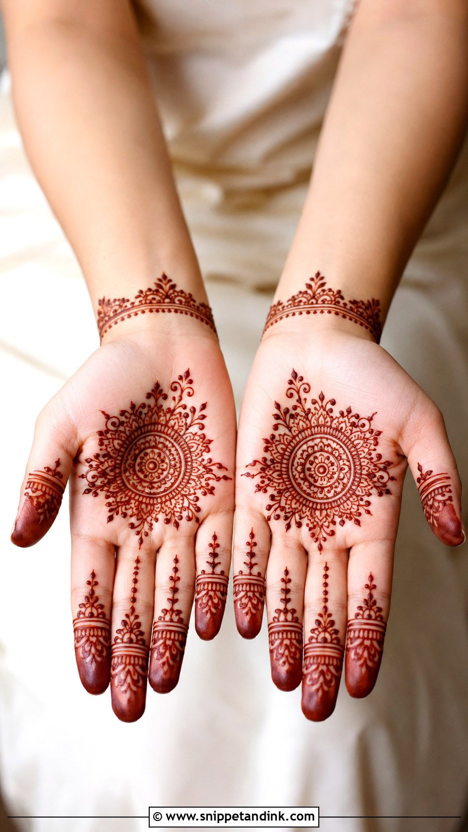 Simple Front Hand Mehndi Design - Snippet and Ink - 35 Latest Mehndi Designs