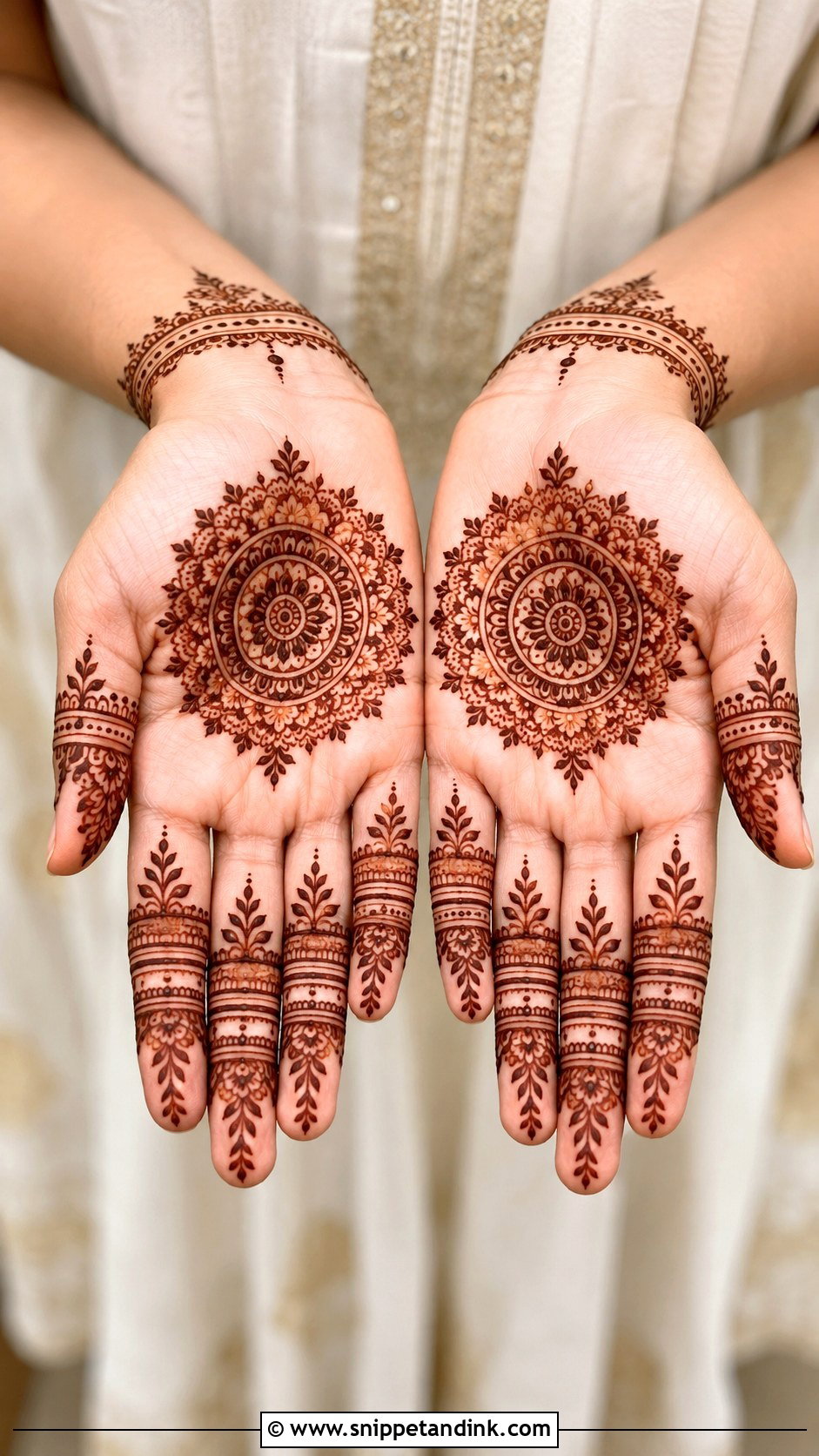 Simple Front Hand Mehndi Design - Snippet and Ink - 35 Latest Simple Mehndi Designs