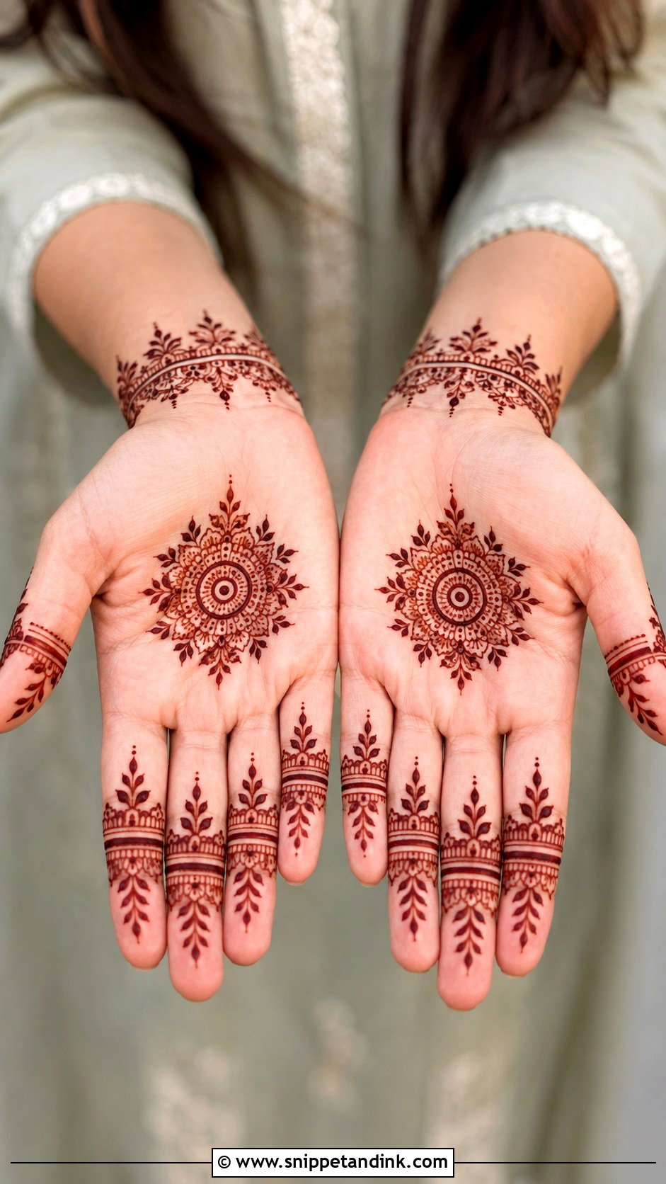 Simple Front Hand Mehndi Design - Snippet and Ink - 35 Latest Unique Front Hand Mehndi Designs